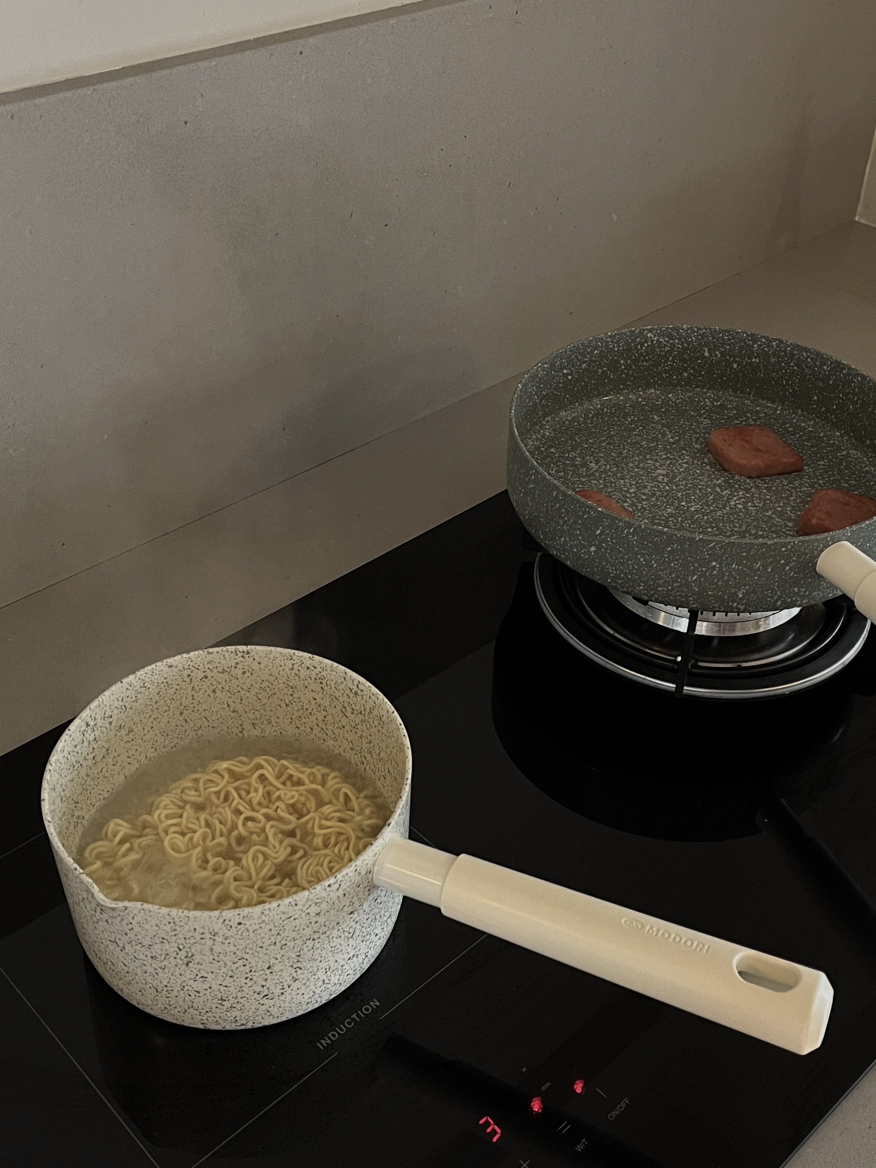 Our Kitchen Renovation Journey: FAQs and Lessons Learned - stainless steel pot, instant noodles, cooking on induction stove