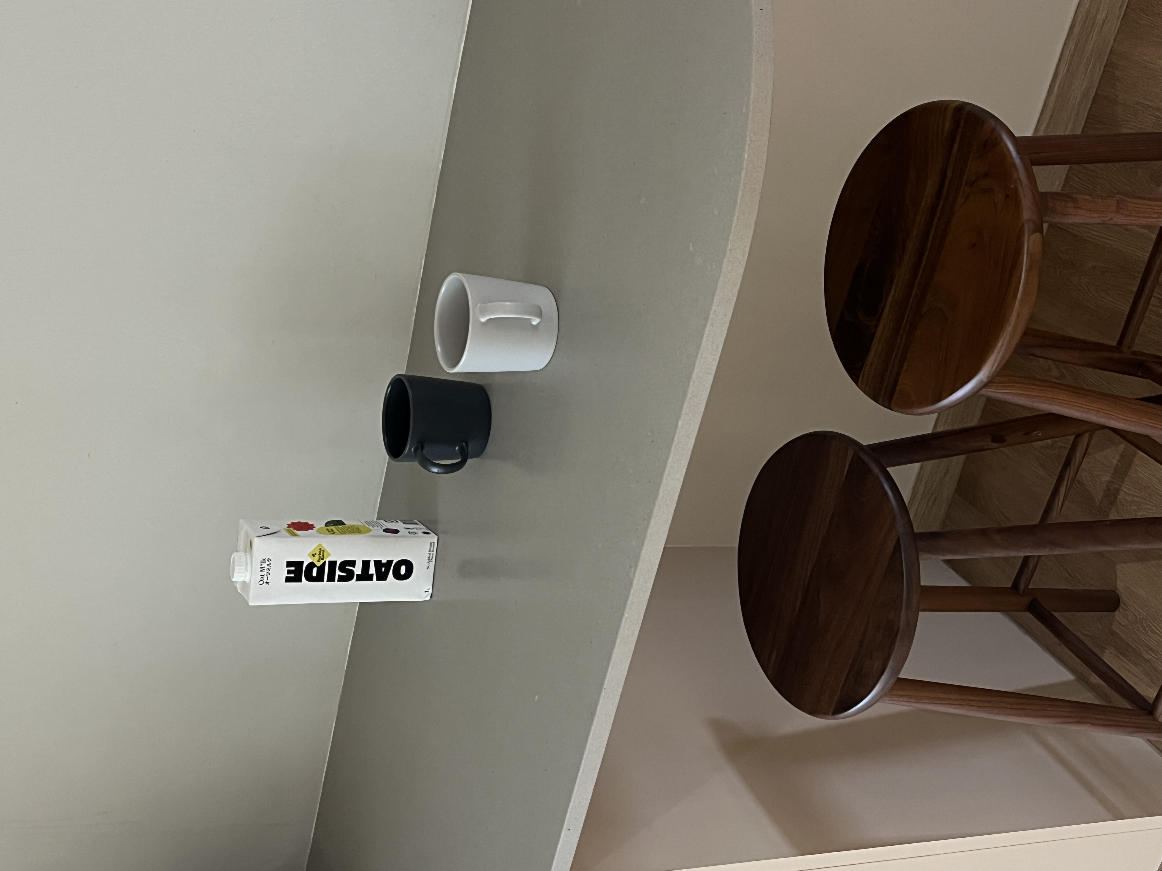 Our Kitchen Renovation Journey: FAQs and Lessons Learned - mug, cup, carton, shelf, wooden chair, minimalist design, modern