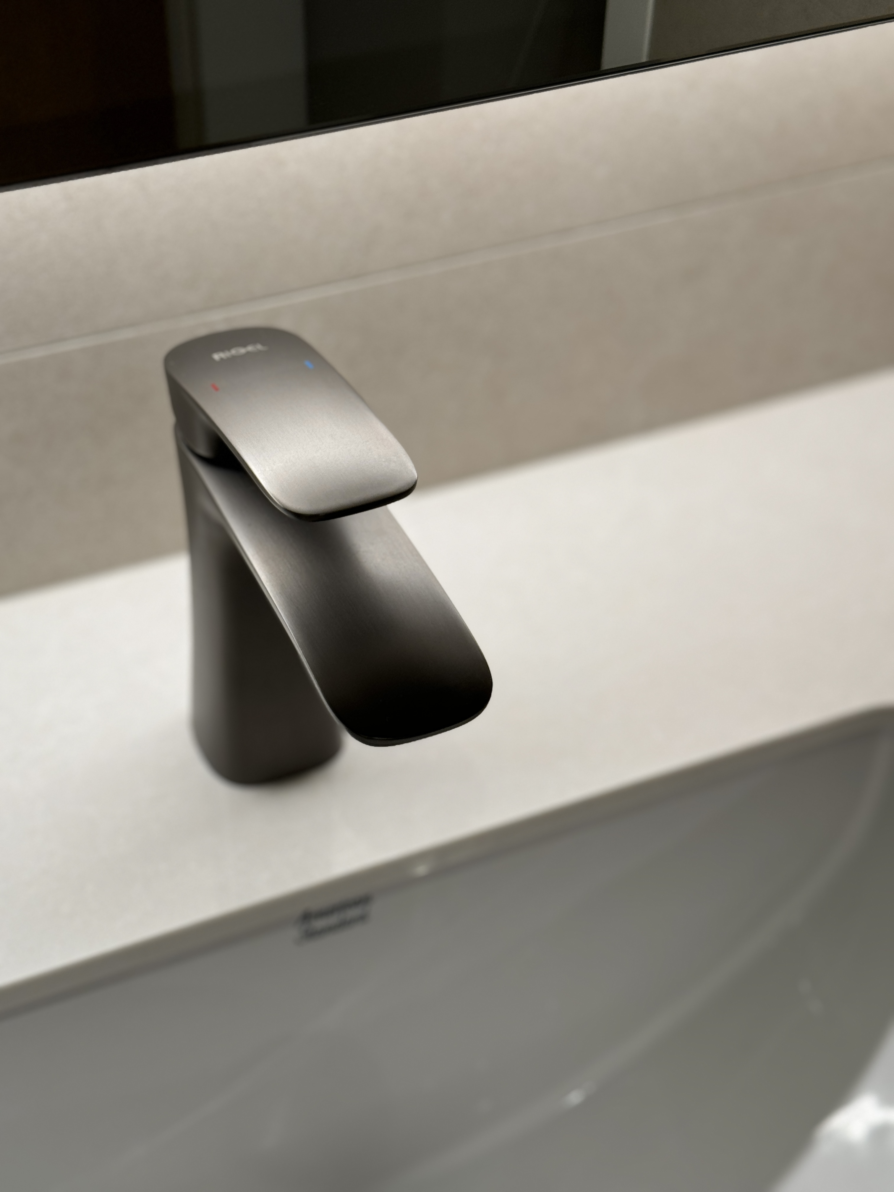 Master Bathroom: Our Most-Loved Space in the Entire Home - smartphone holder, sleek design, modern bathroom, black and