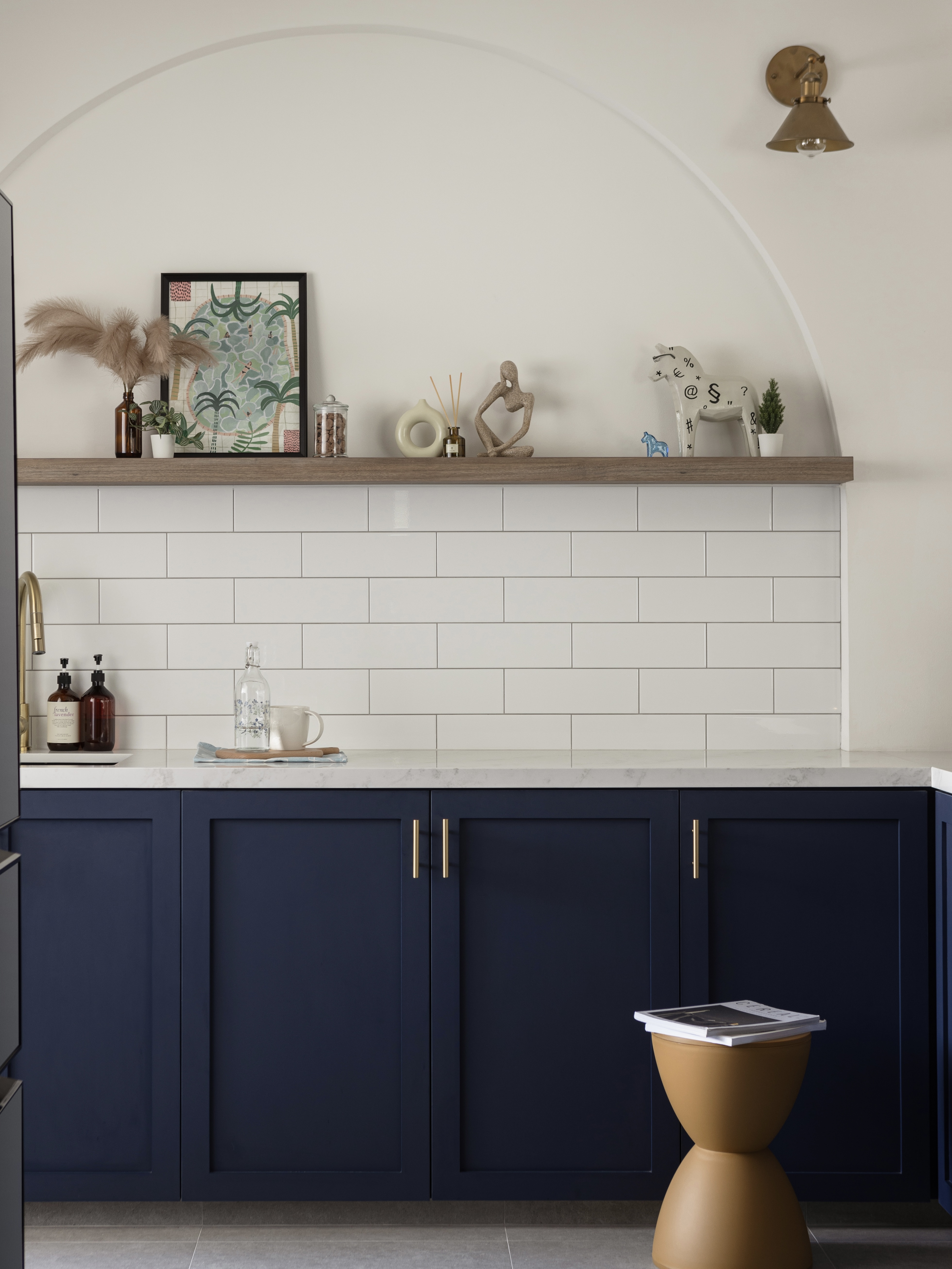 Simple home organisation tips you can try! - modern kitchen, contemporary design, minimalist decor, navy blue cabinets, white