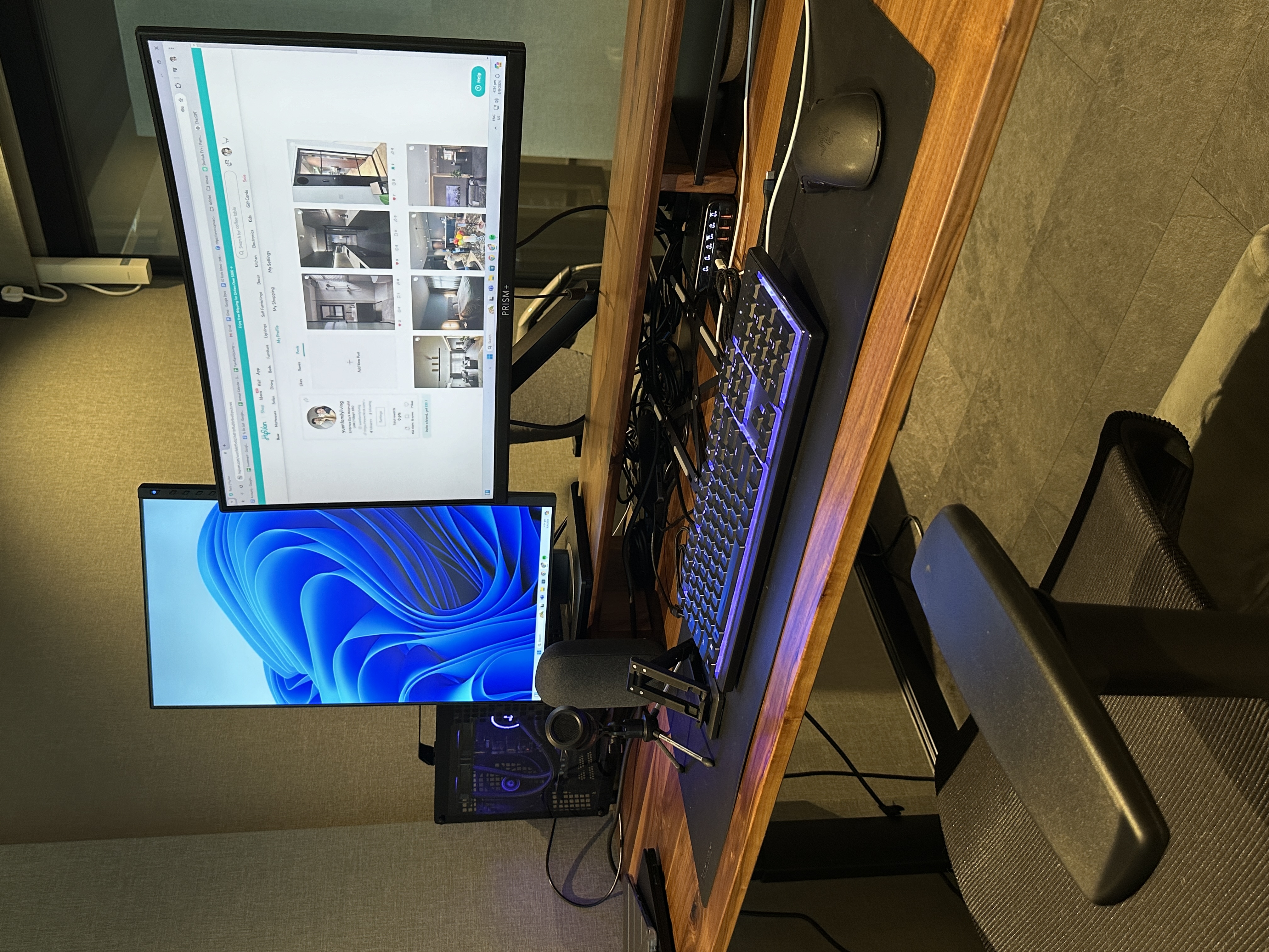 Creating Our Ideal Workspace: Flexible, Functional, and Perfect for Us - Dual-monitor setup with a sleek, modern design