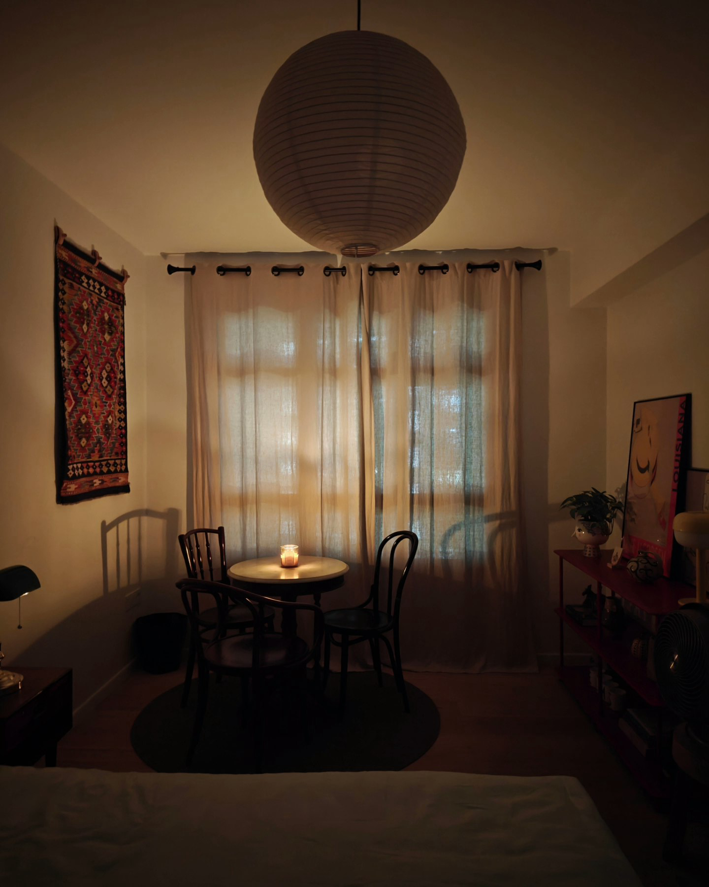 Change Is A Constant! - dimly lit room, cozy atmosphere, soft lighting, warm ambiance, lantern, candle, wooden furniture