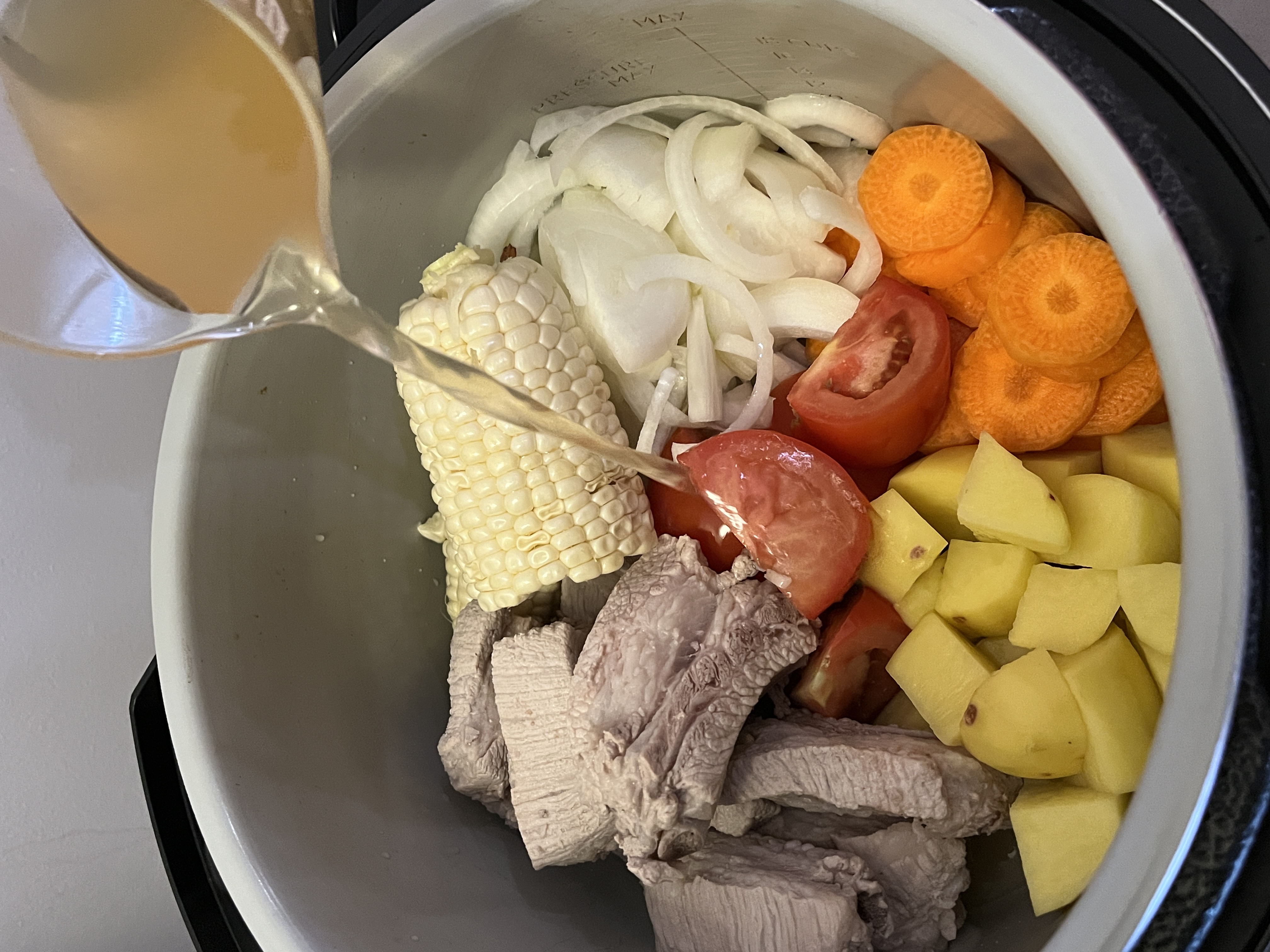 Top Investments for Modern Living - corn, onion, tomato, carrot, potatoes, meat, liquid, cooking, vegetables, fresh, healthy