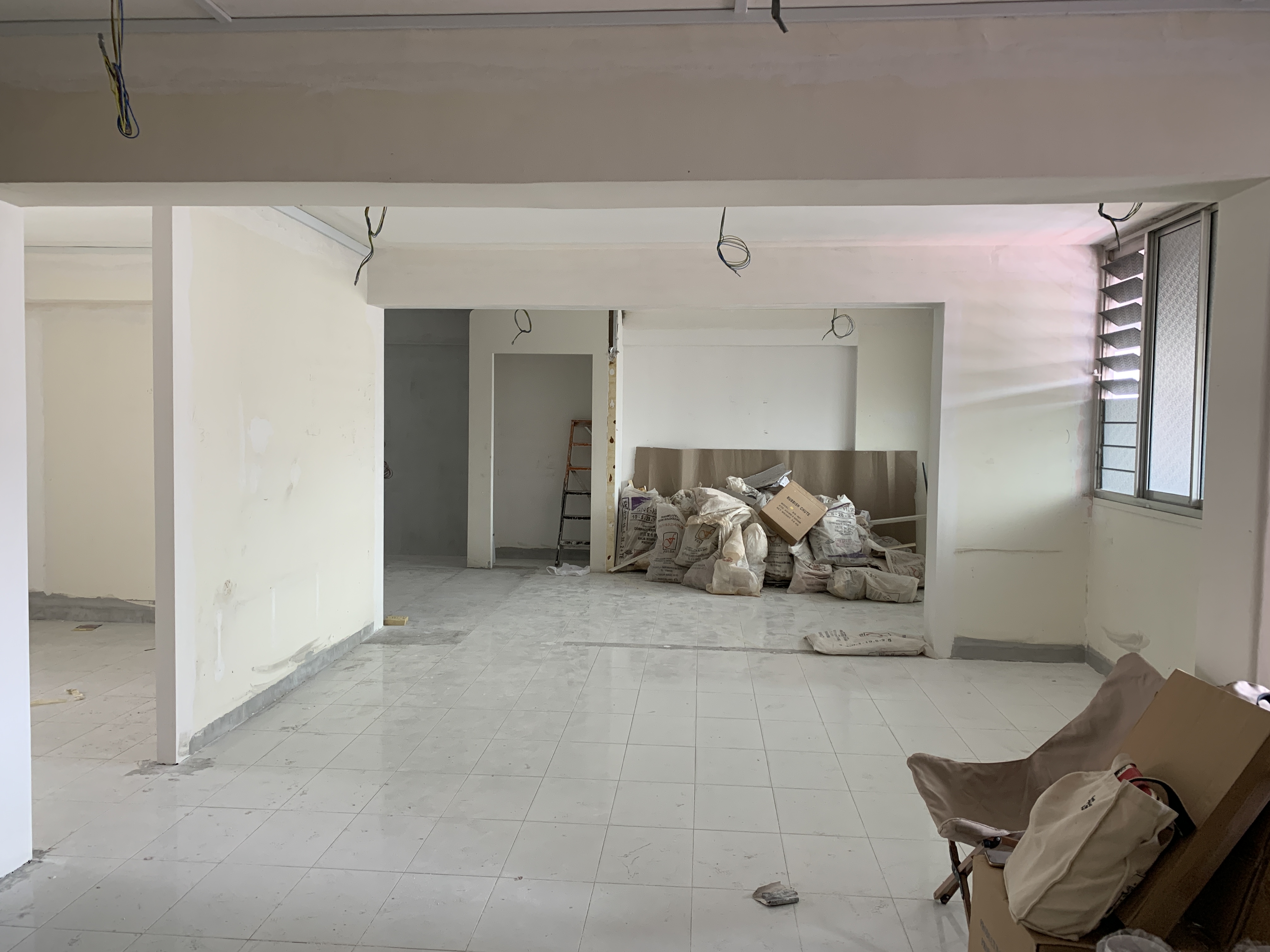 Render vs Reality: Our Living Room Reno Journey - unfinished room, construction site, renovation in progress, white walls