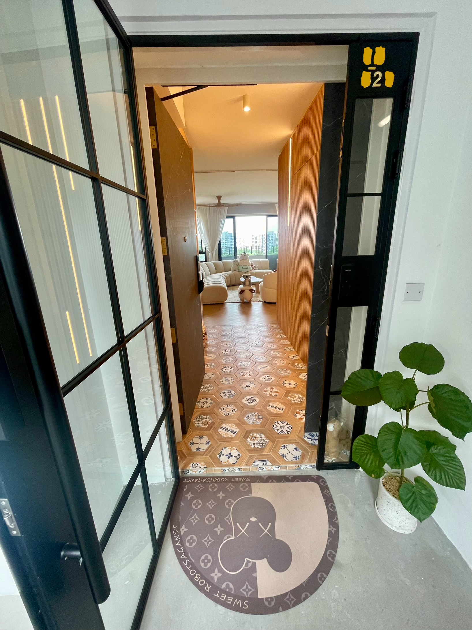 Our Green Oasis: Bringing Life Into Our Cosy Crib 🌿🍃 - Modern living room with plush seating and cozy furniture, Elegant