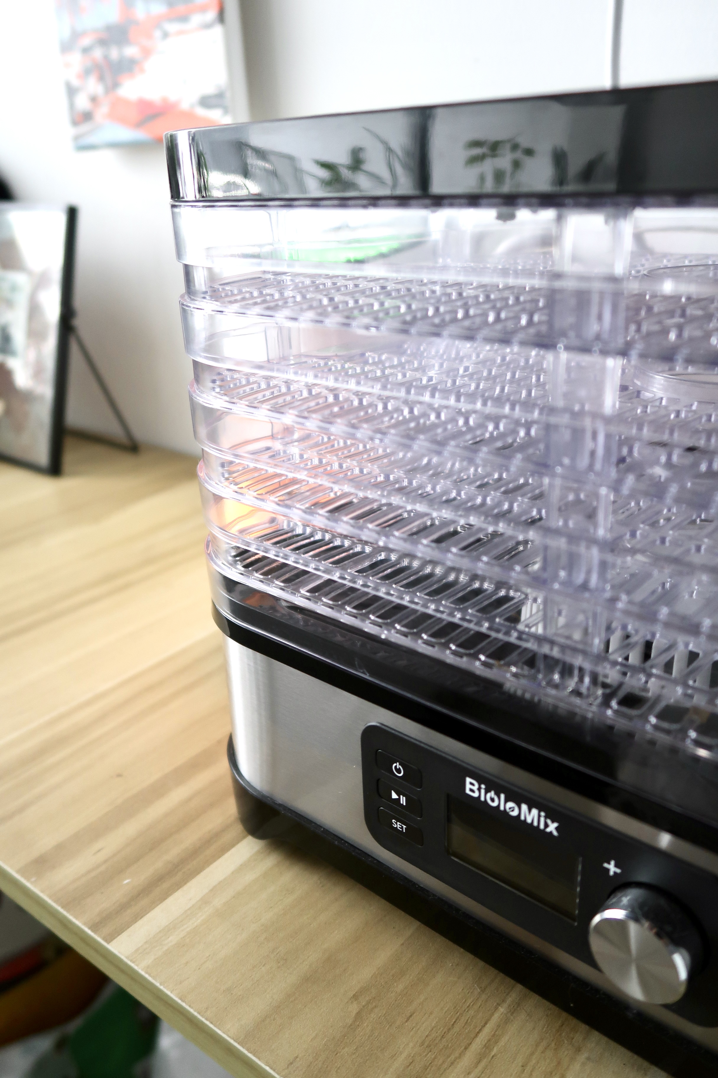 Multi-Use Service Yard with a Fermentation Nook  - Clear plastic food steamer, stainless steel base, digital display, power