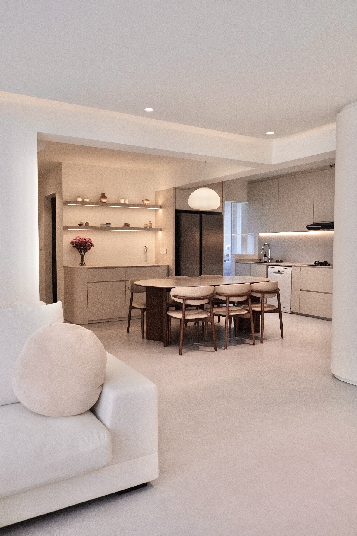 Our House Hunting Adventure - modern kitchen, contemporary design, minimalist style, open plan kitchen, dining area, living