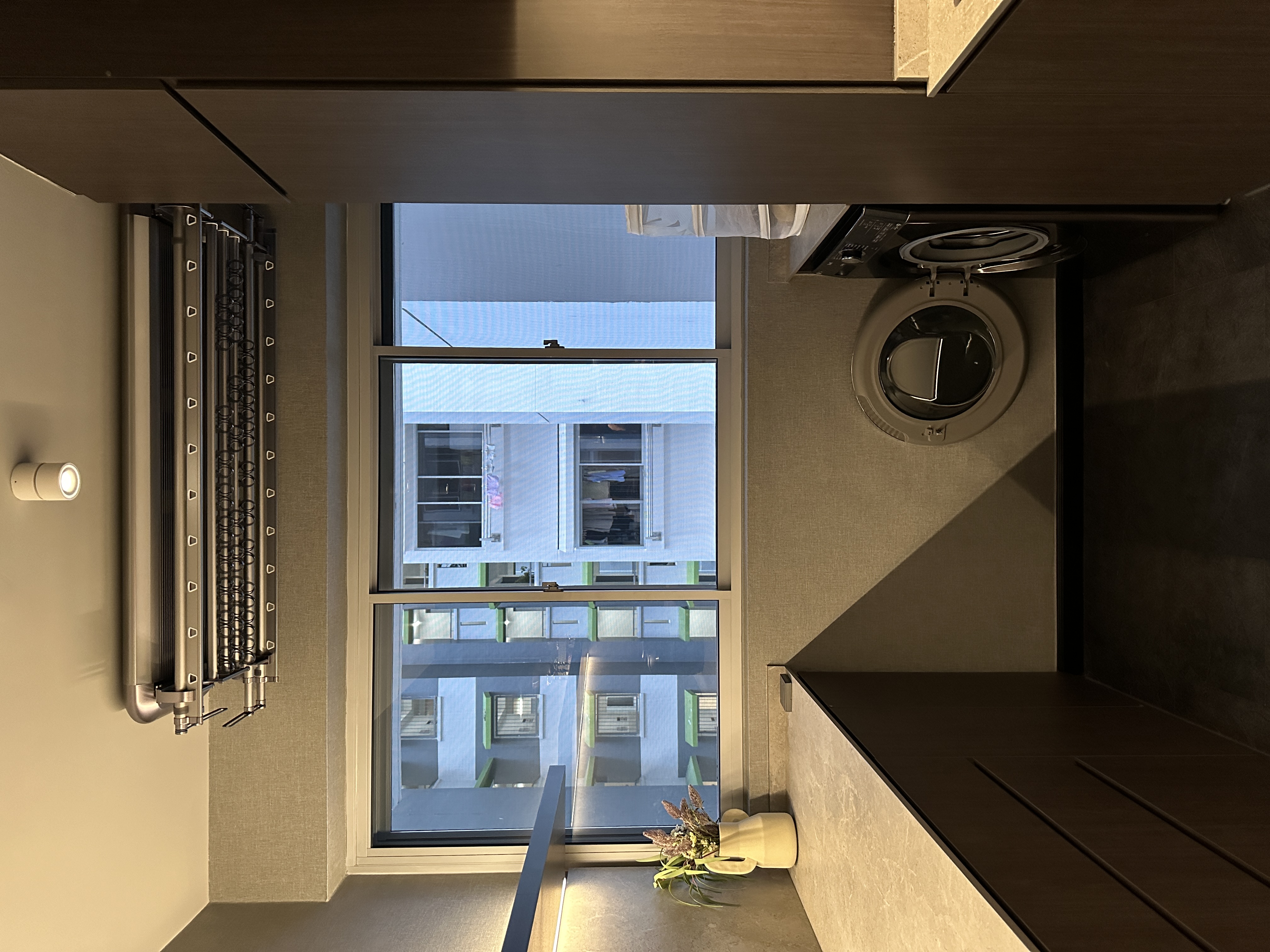 Service Yard Hack: Extending Our Kitchen & Creating a Spacious Feel - Modern laundry room, sleek design, large window, indoor