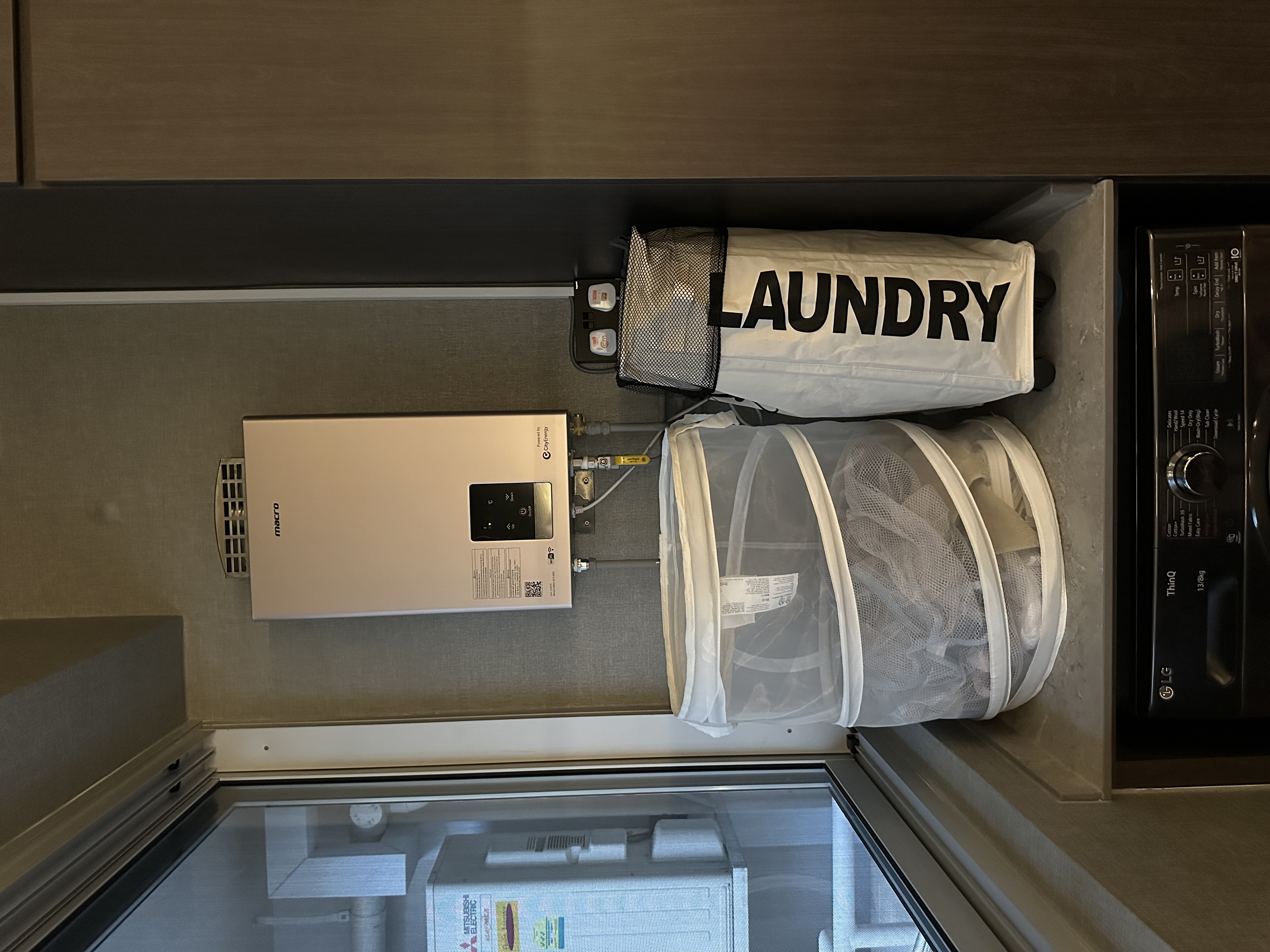 Service Yard Hack: Extending Our Kitchen & Creating a Spacious Feel - Energy-efficient LG washing machine, compact design