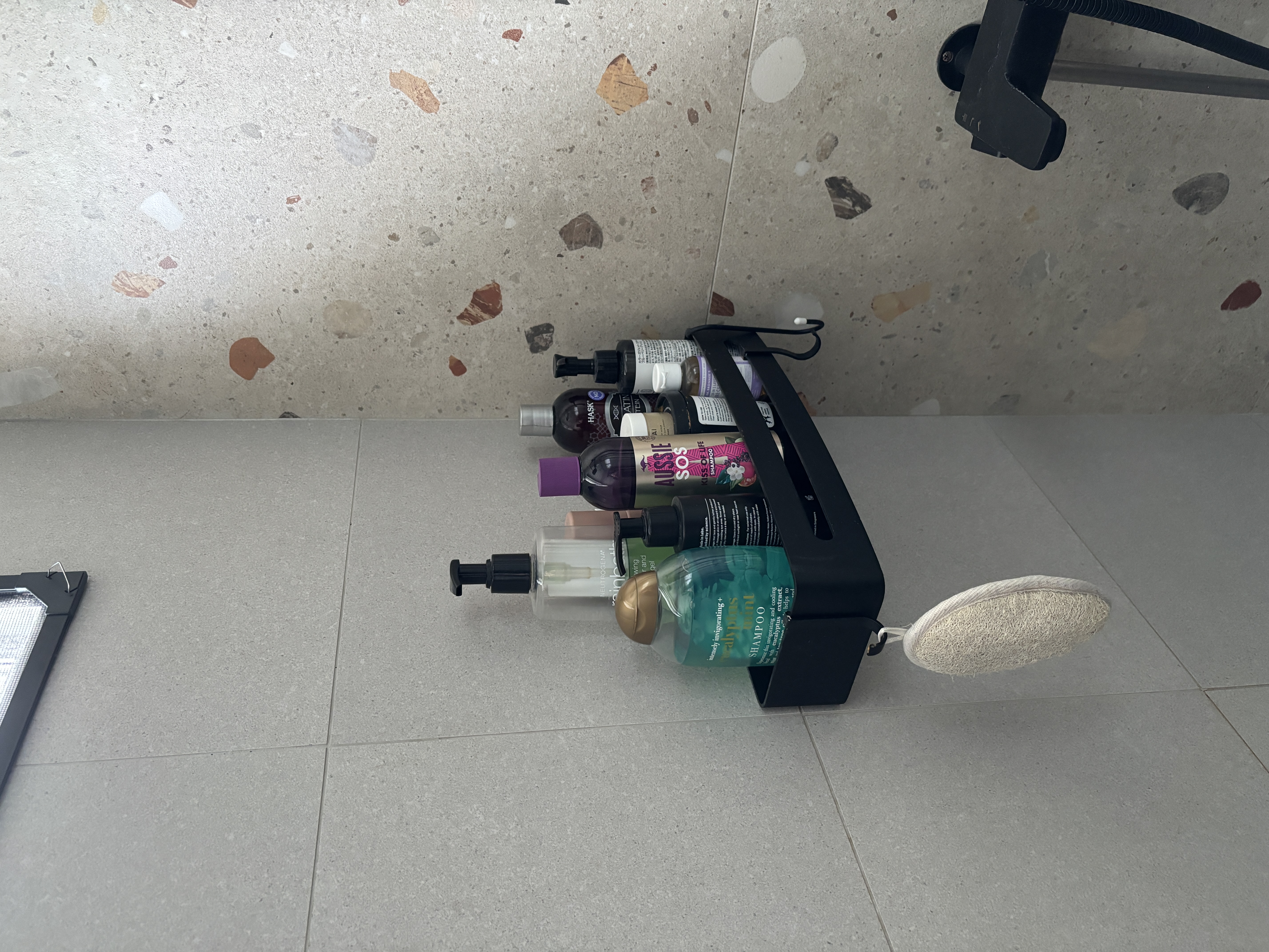 We regretted not doing this during our Bathroom Reno - barrier, toiletries, bathroom, floor, tiles, wall, wall tiles