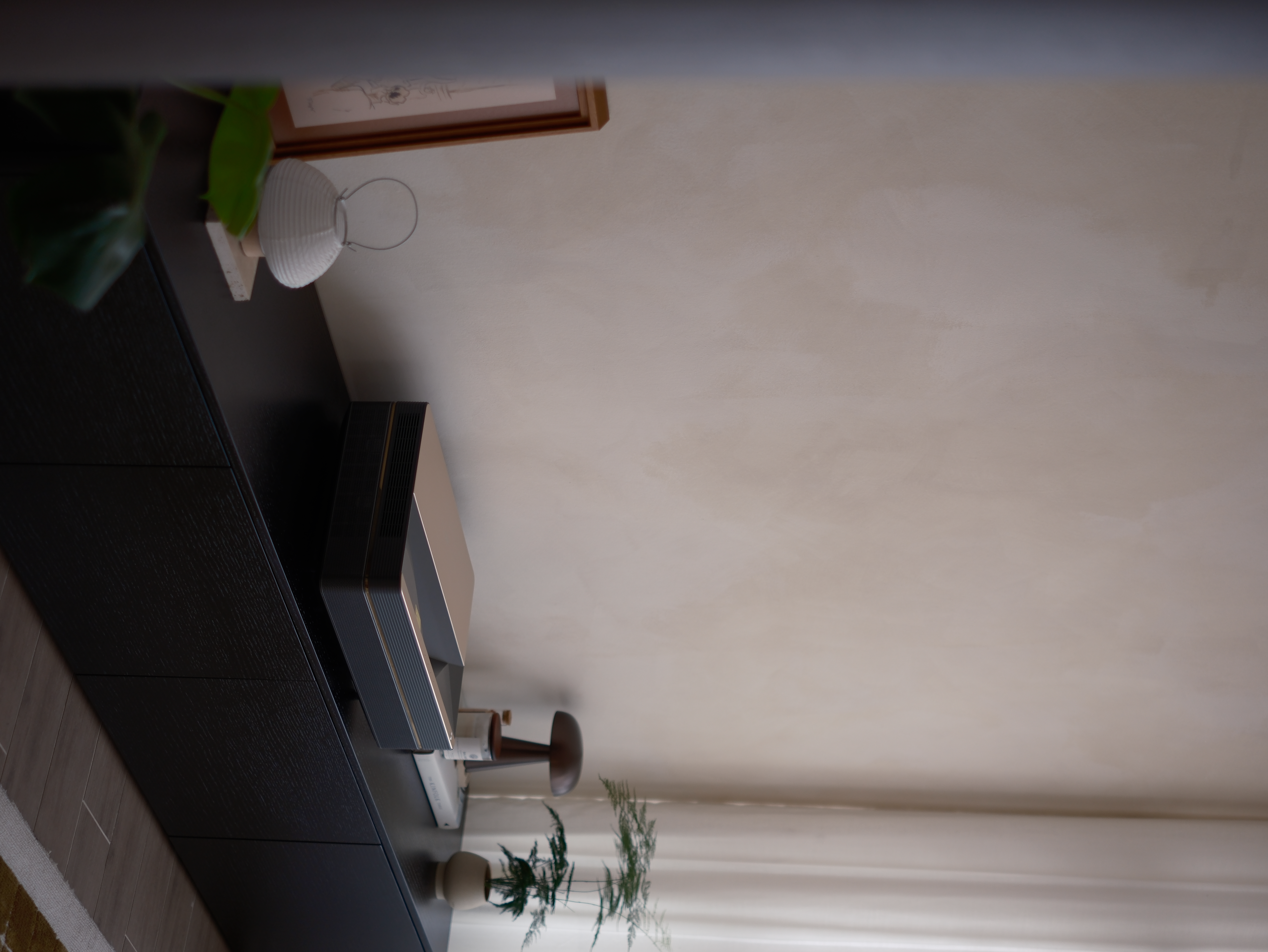 Why We're Obsessed with our Projector: The Best Home Investment - modern living room, minimalist decor, cozy atmosphere, soft