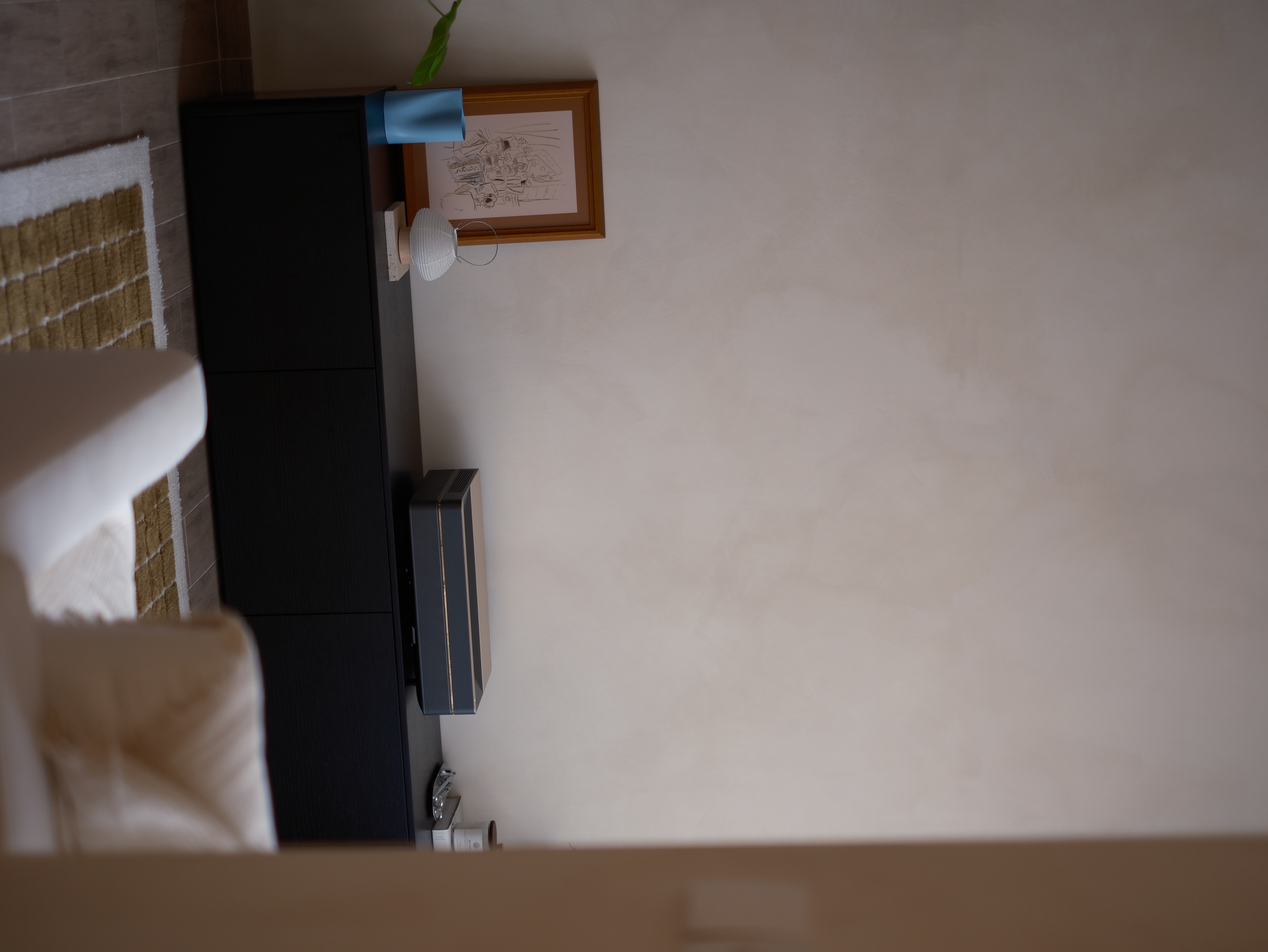 Why We're Obsessed with our Projector: The Best Home Investment - modern living room, cozy corner, minimalist decor, beige