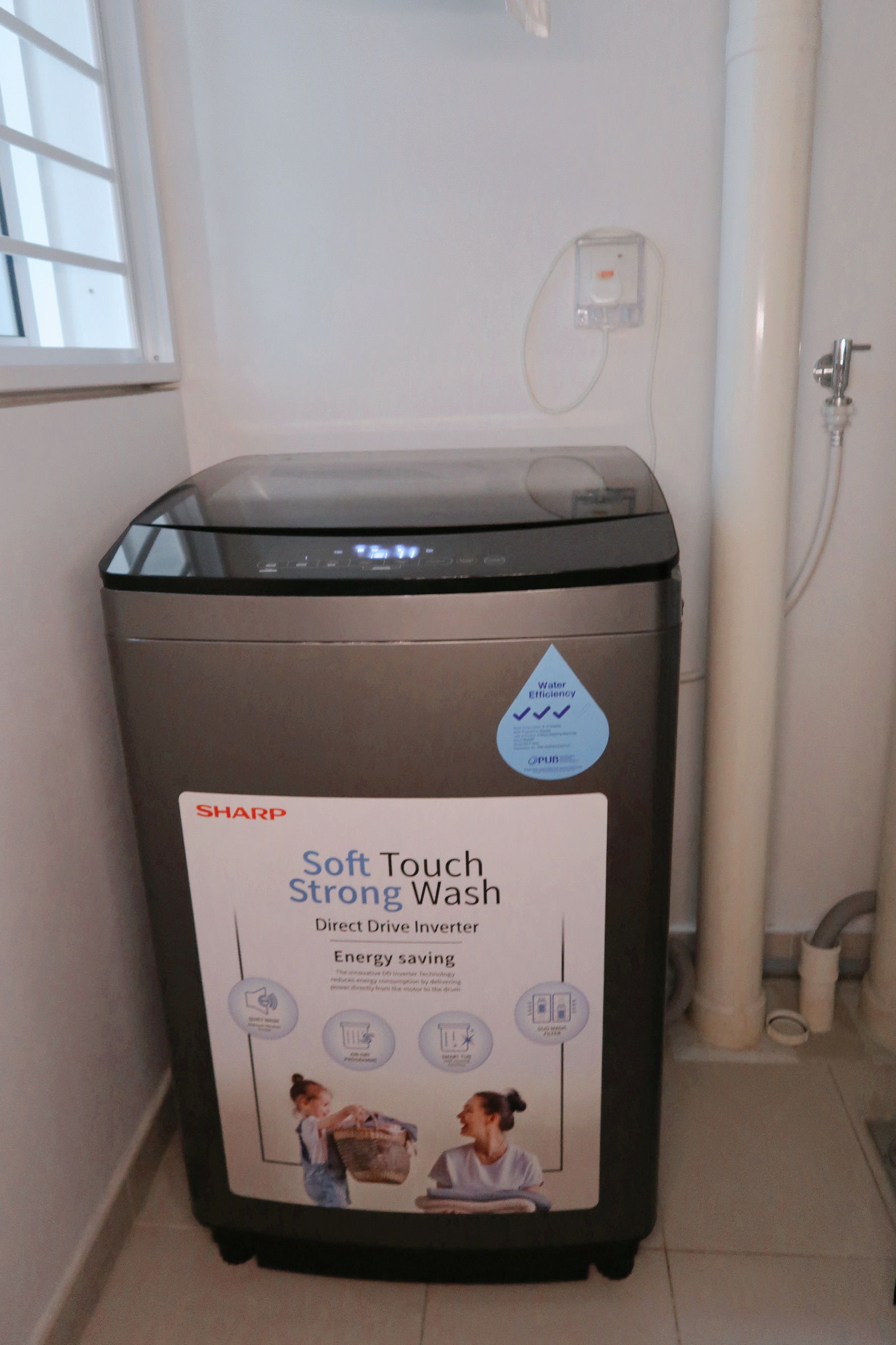 Our Service Yard: Ideas for Small Laundry Area 🧺 - Smart washing machine, soft touch wash, strong wash, direct drive