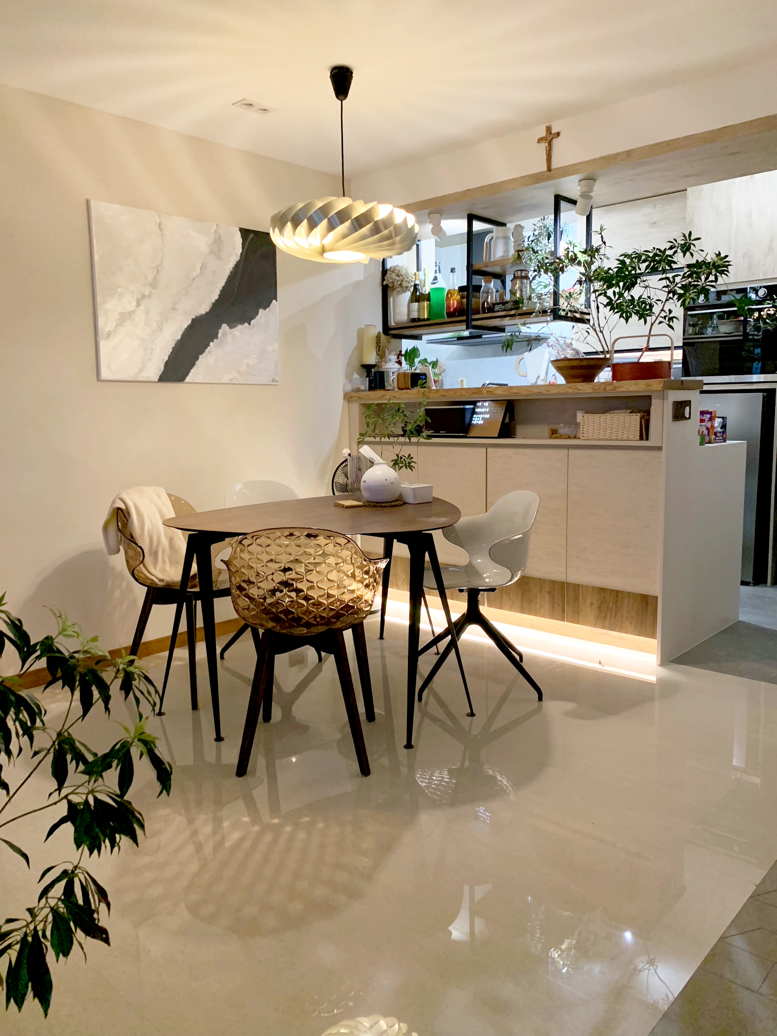 Investing in Clean: Our Game-Changing Robot Vacuum and Mop! - Modern dining room with contemporary furniture, minimalist