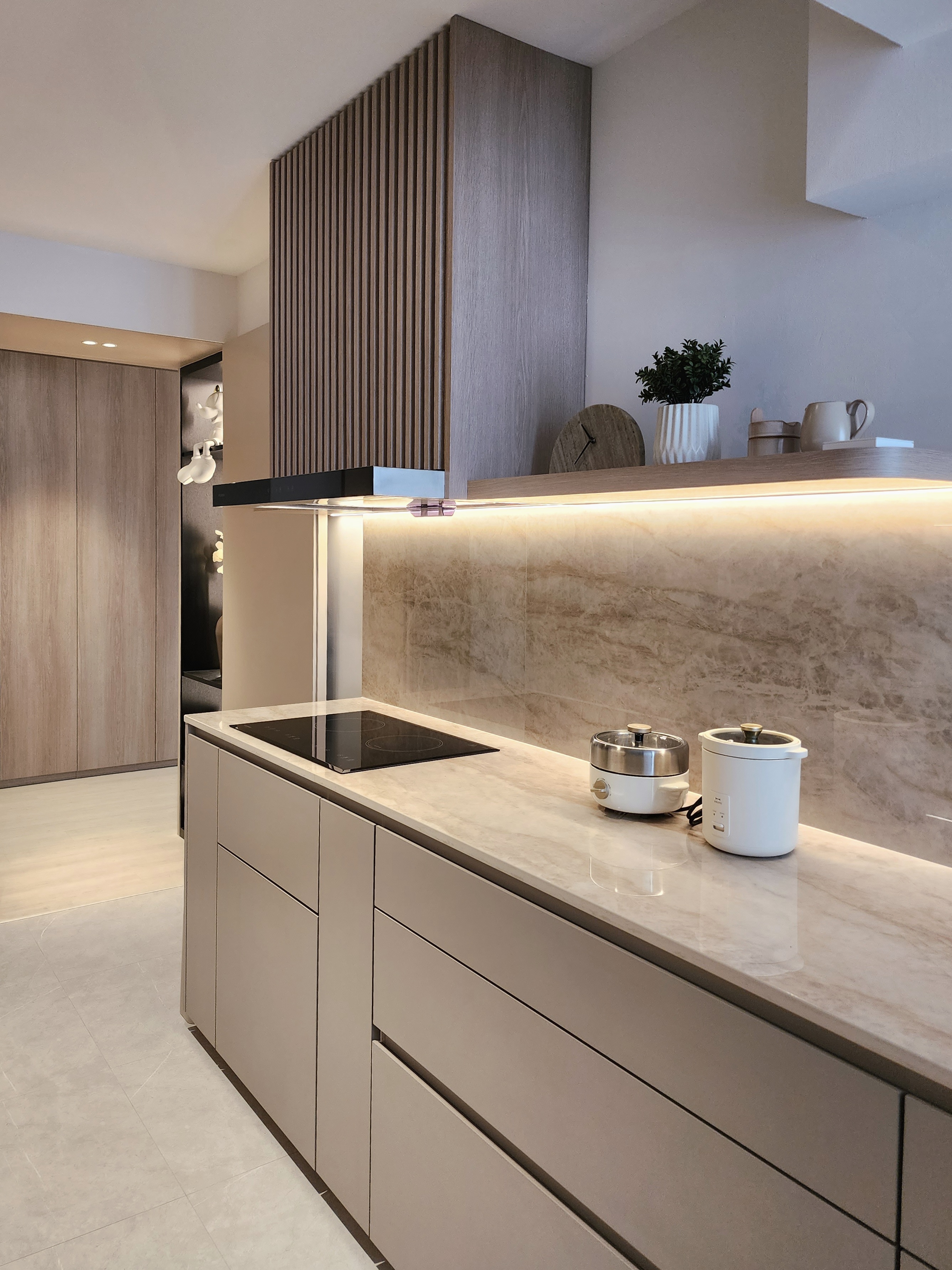 Our Kitchen Organisation: Peek Inside Our Cabinets & Drawers 👀 - Modern kitchen with sleek design, beige and brown tones