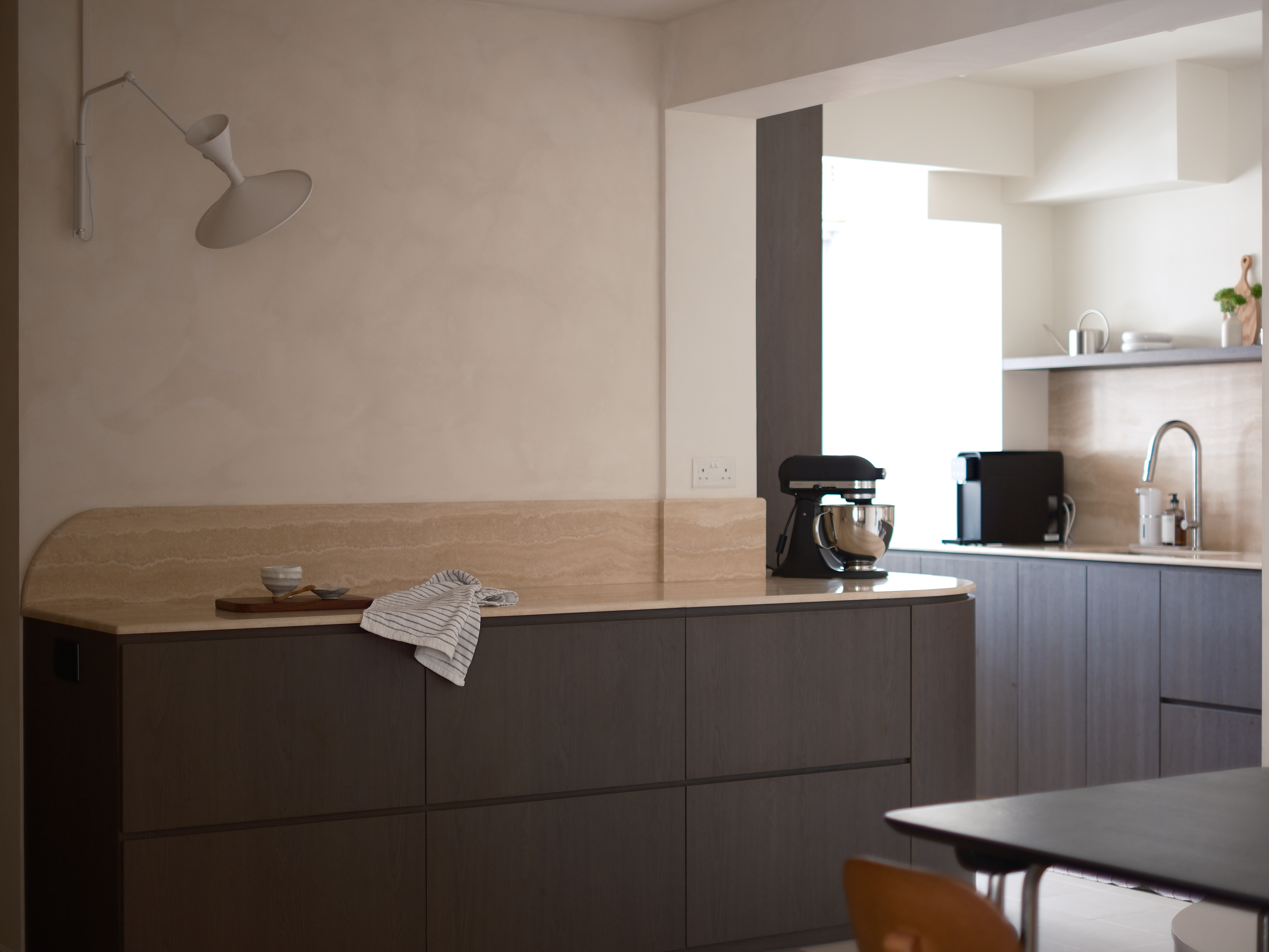 Keeping our Open Kitchen Clutter-free: Out of Sight, Out of Mind - modern kitchen, minimalist design, neutral color palette