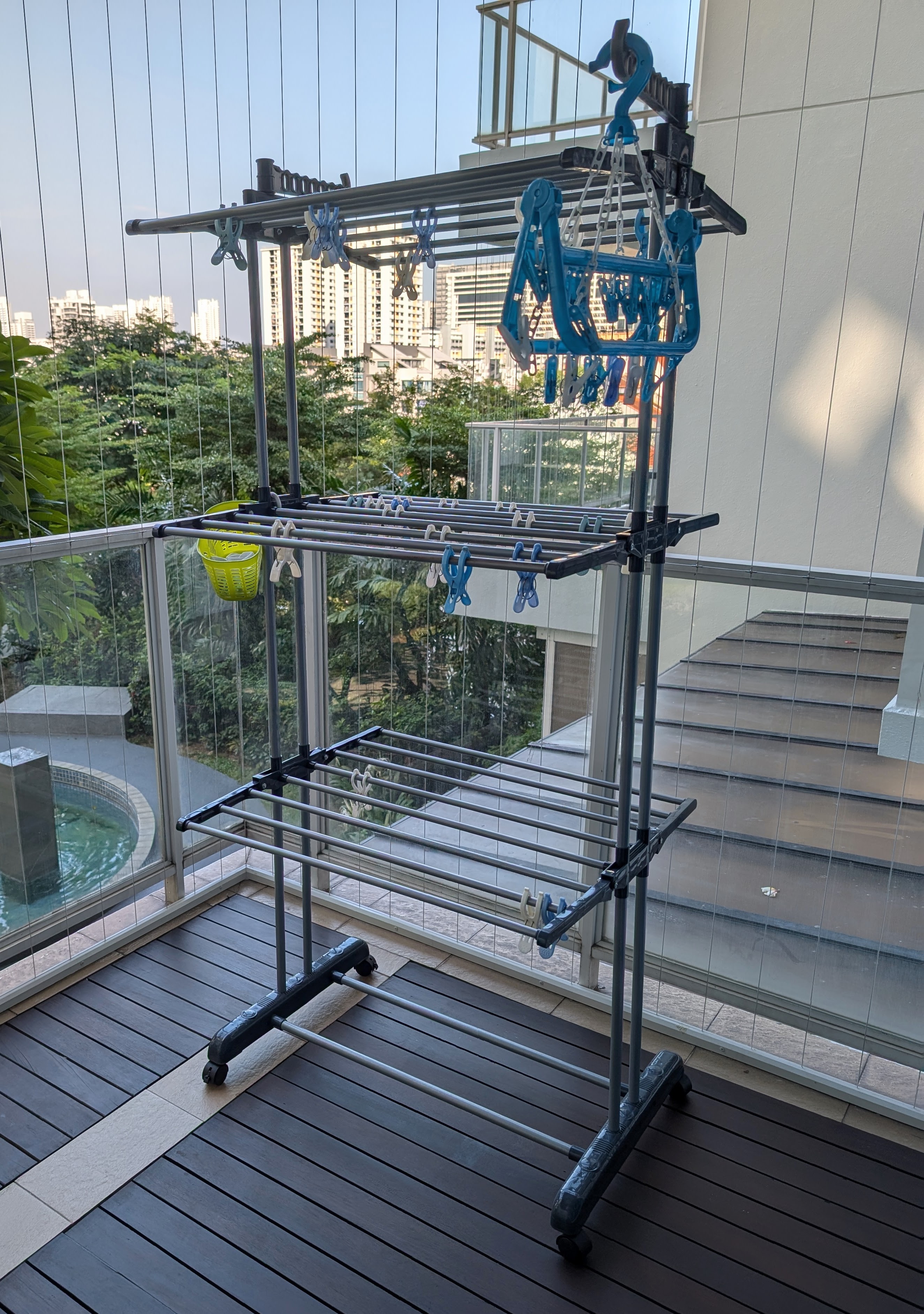 Our most unaesthetic post ever 😆 - Step ladder, outdoor exercise equipment, metal ladder, blue climbing gear, outdoor gym