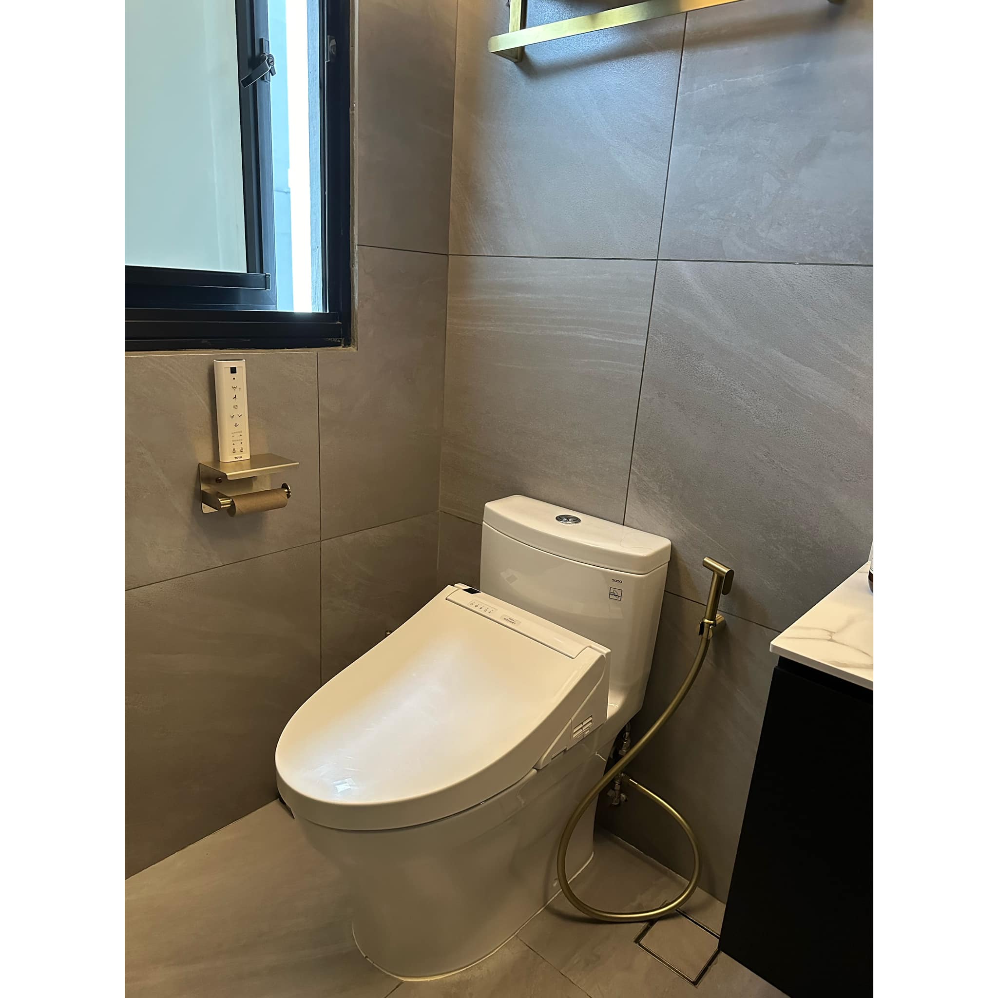 7 Things We Did Right In Our Modern-Lux Bathroom   - Modern bathroom, sleek design, minimalist decor, tiled walls, gray color