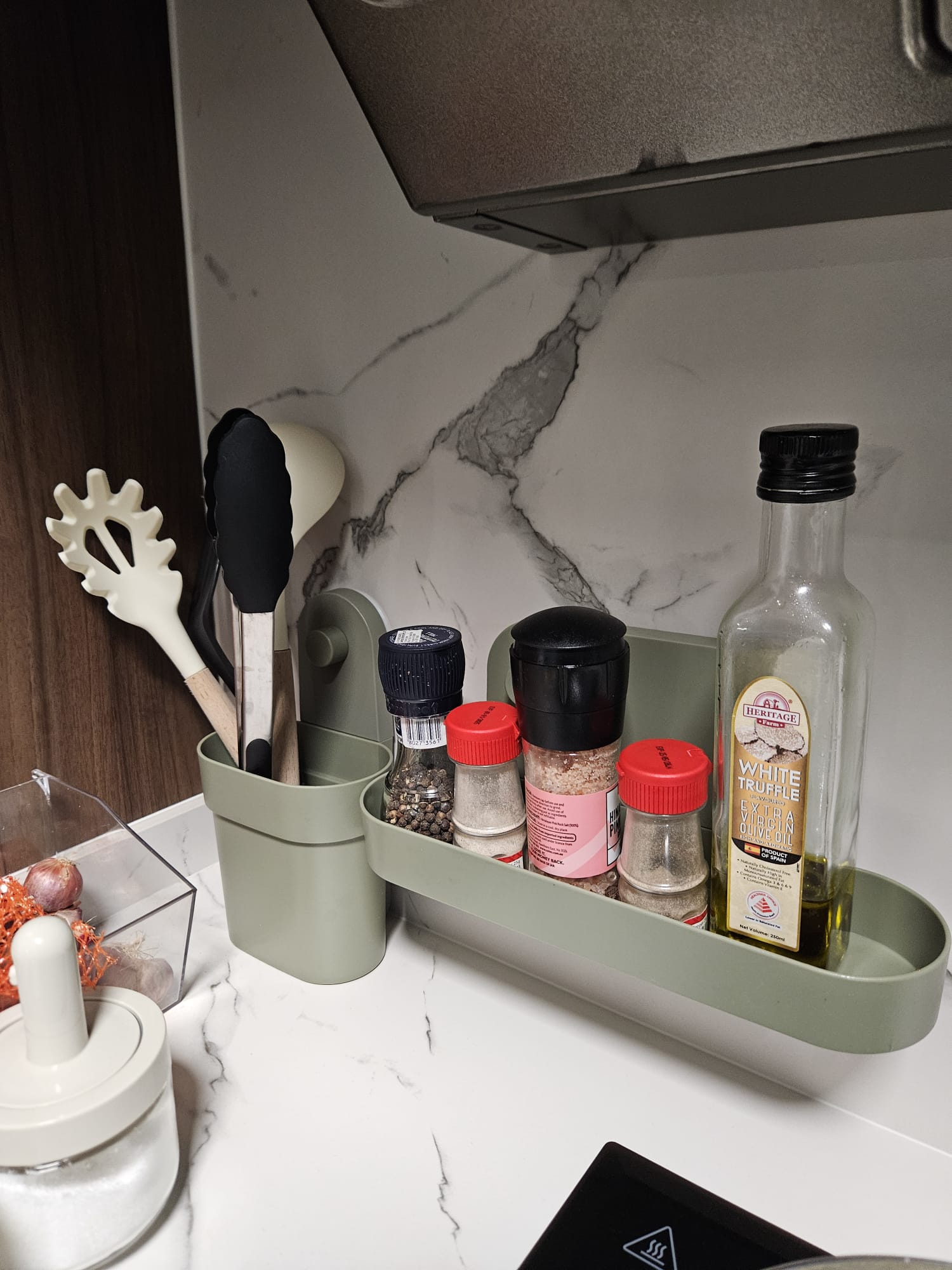 Revealing our Kitchen Barangs - microwave-safe container, kitchen utensils holder, spice rack, garlic, onion, pepper grinder