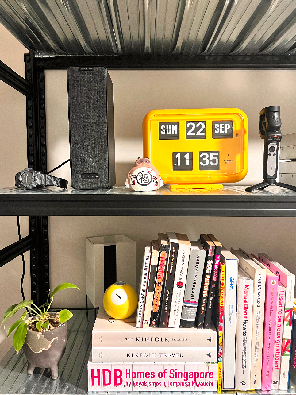 How 2 monkeys 🙉🙊 turn heads and spark convos with decor ✨ 💬 - smartphone, speaker, alarm clock, digital clock, black