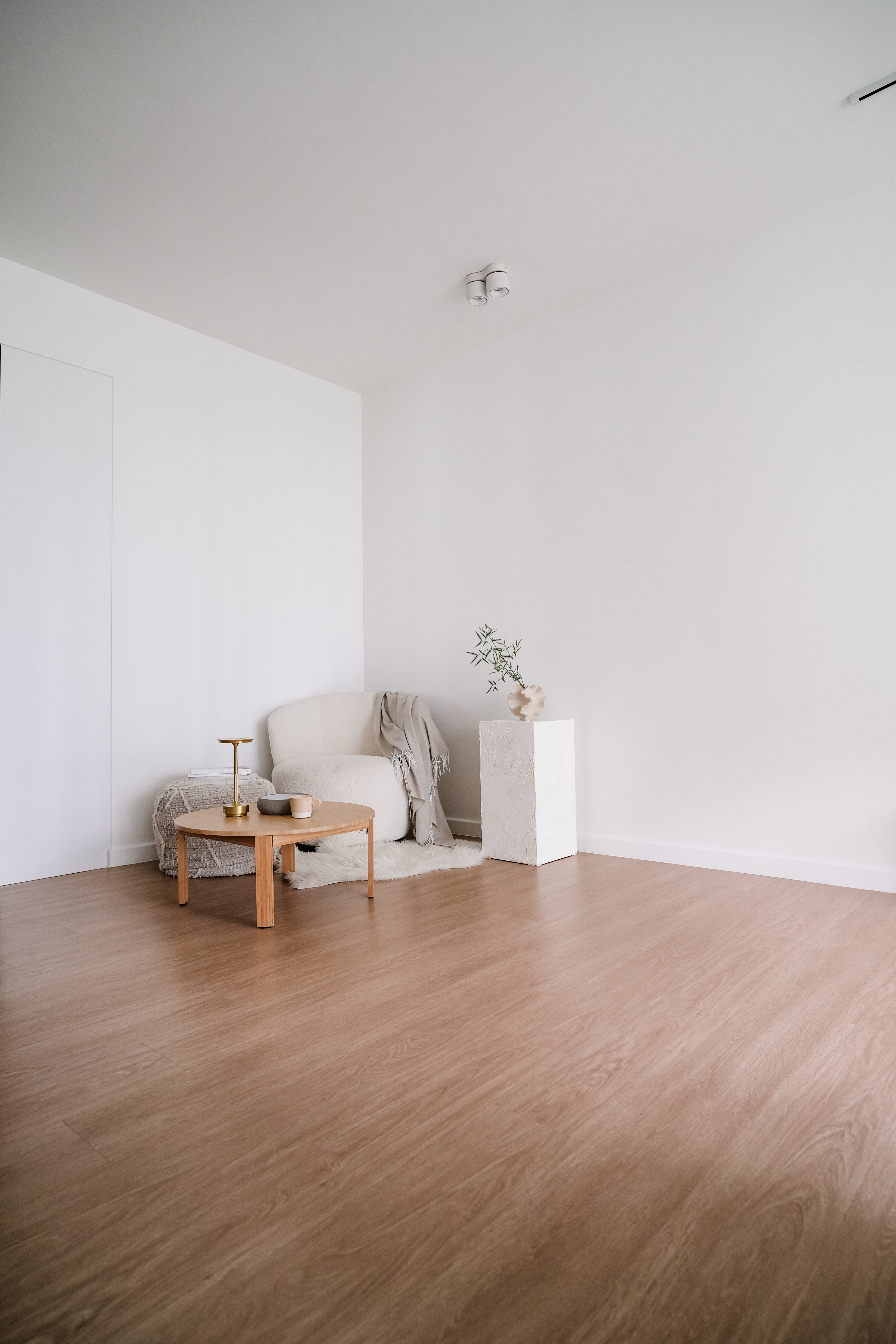 Creating a Cozy Corner: A Personal Retreat for Reading and Reflection - Minimalist living room, modern furniture, white