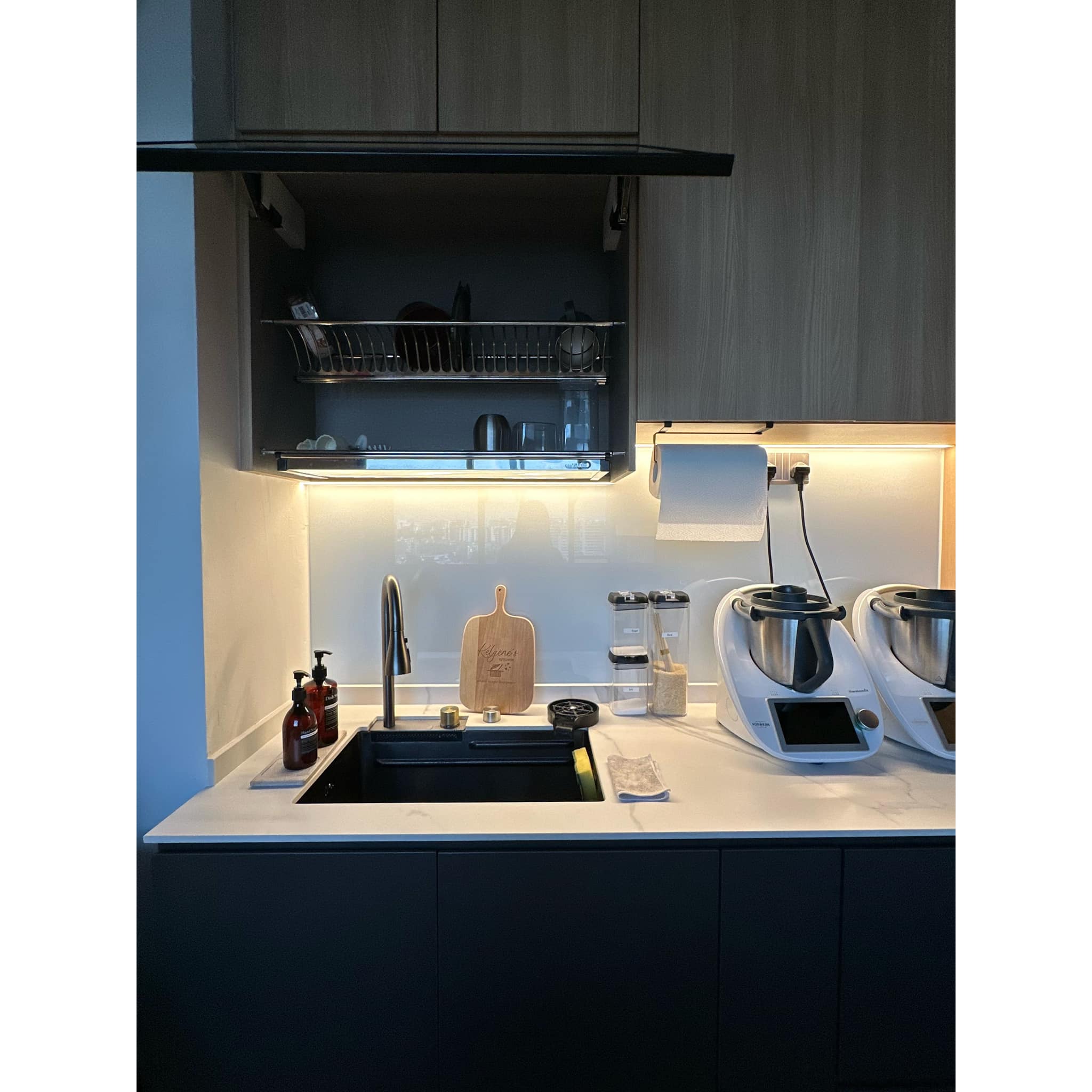 Organisation Lesson 101: 7 Tips To Getting Organised(Kitchen Edition)  - Under-cabinet storage, modern kitchen, stainless