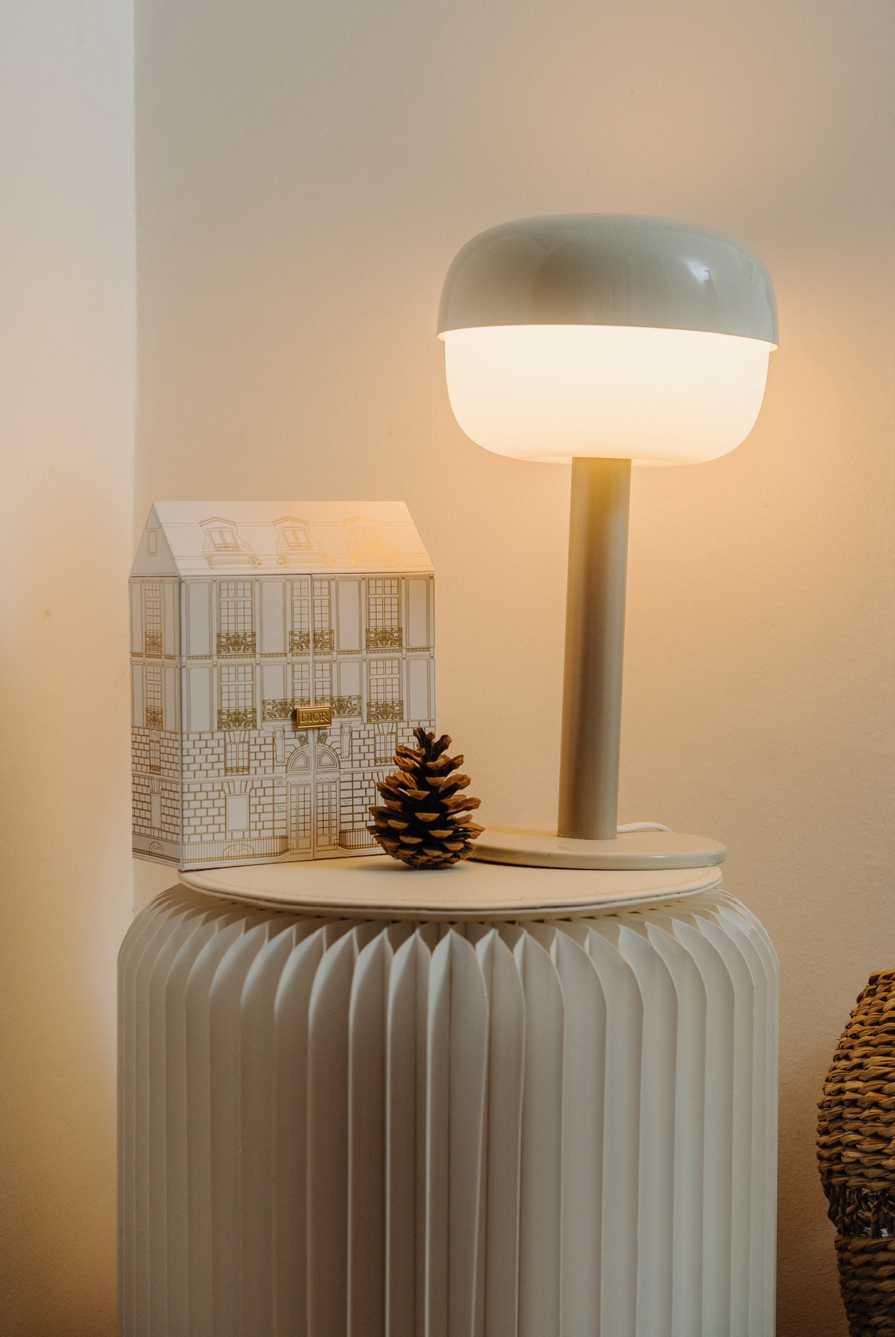 Our Spare Room: Styling It Into A Cosy & Multifunctional Space - modern lamp, minimalist design, white and beige tones, cozy