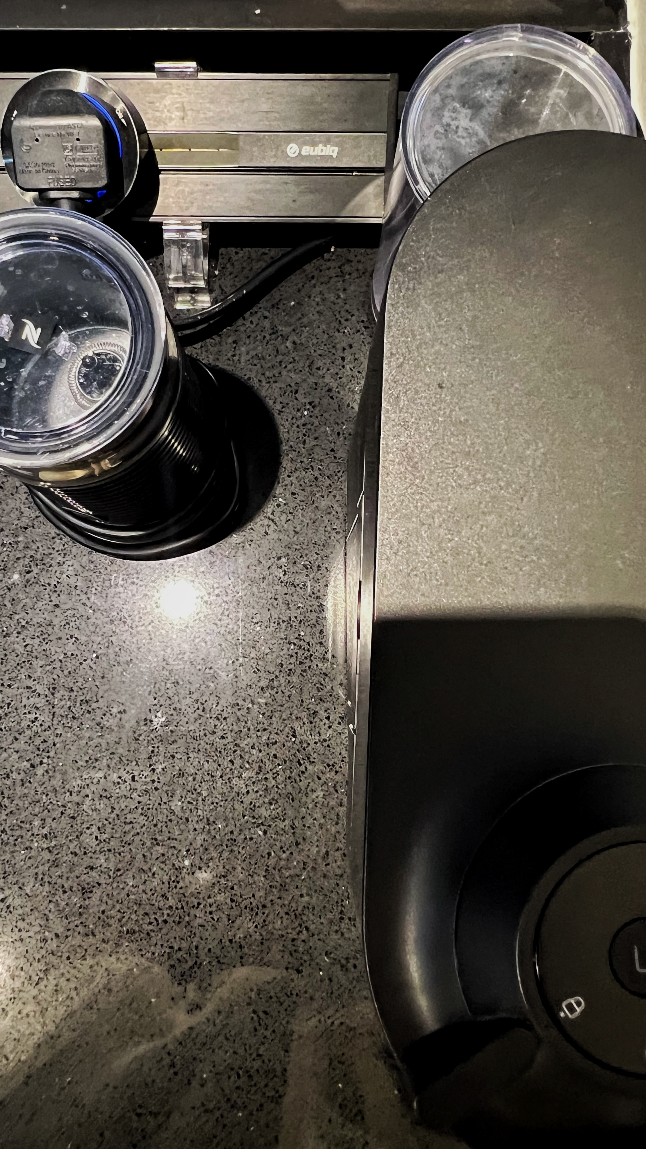 From Clutter to Calm: Transforming with Thoughtful Organization - Black coffee maker with clear glass carafe, Eubiquity