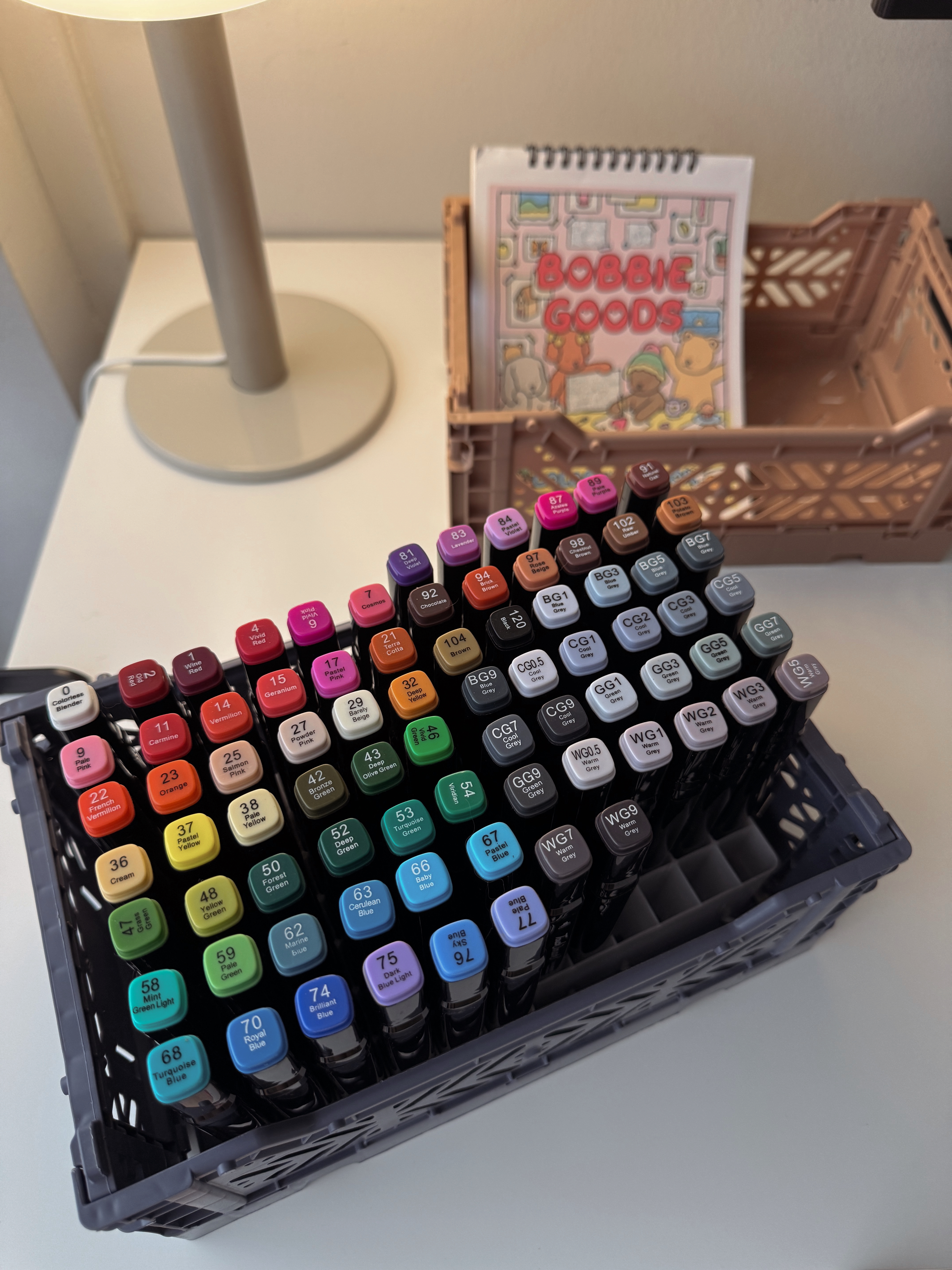 Home Organization We Love - Colorful, vibrant typewriter keys, Pink, purple, blue, green, yellow, orange, red, white, black