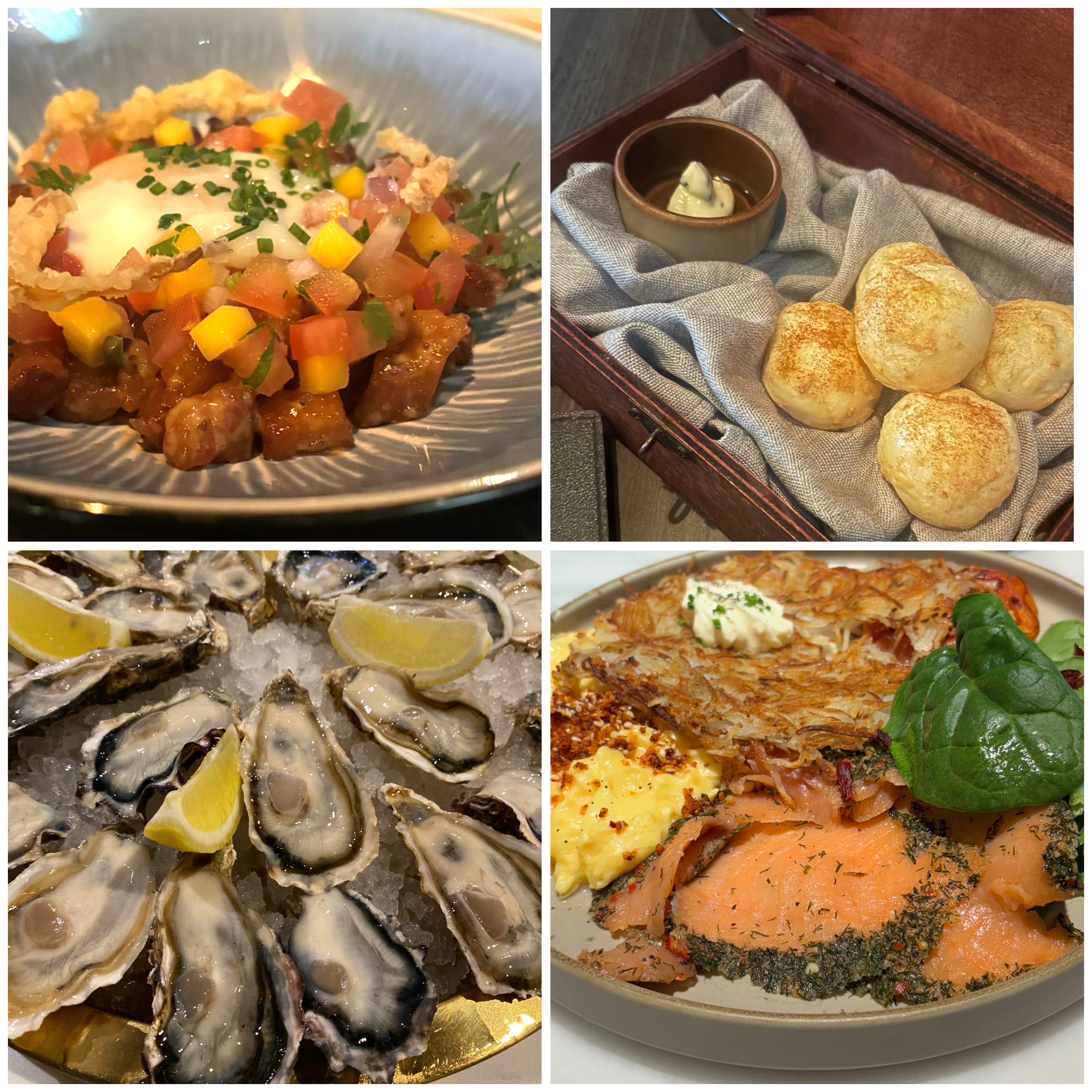 Our simple weekend routine 💖 - oysters, lemon wedges, ice, seafood, creamy sauce, crispy bread, golden brown, crispy