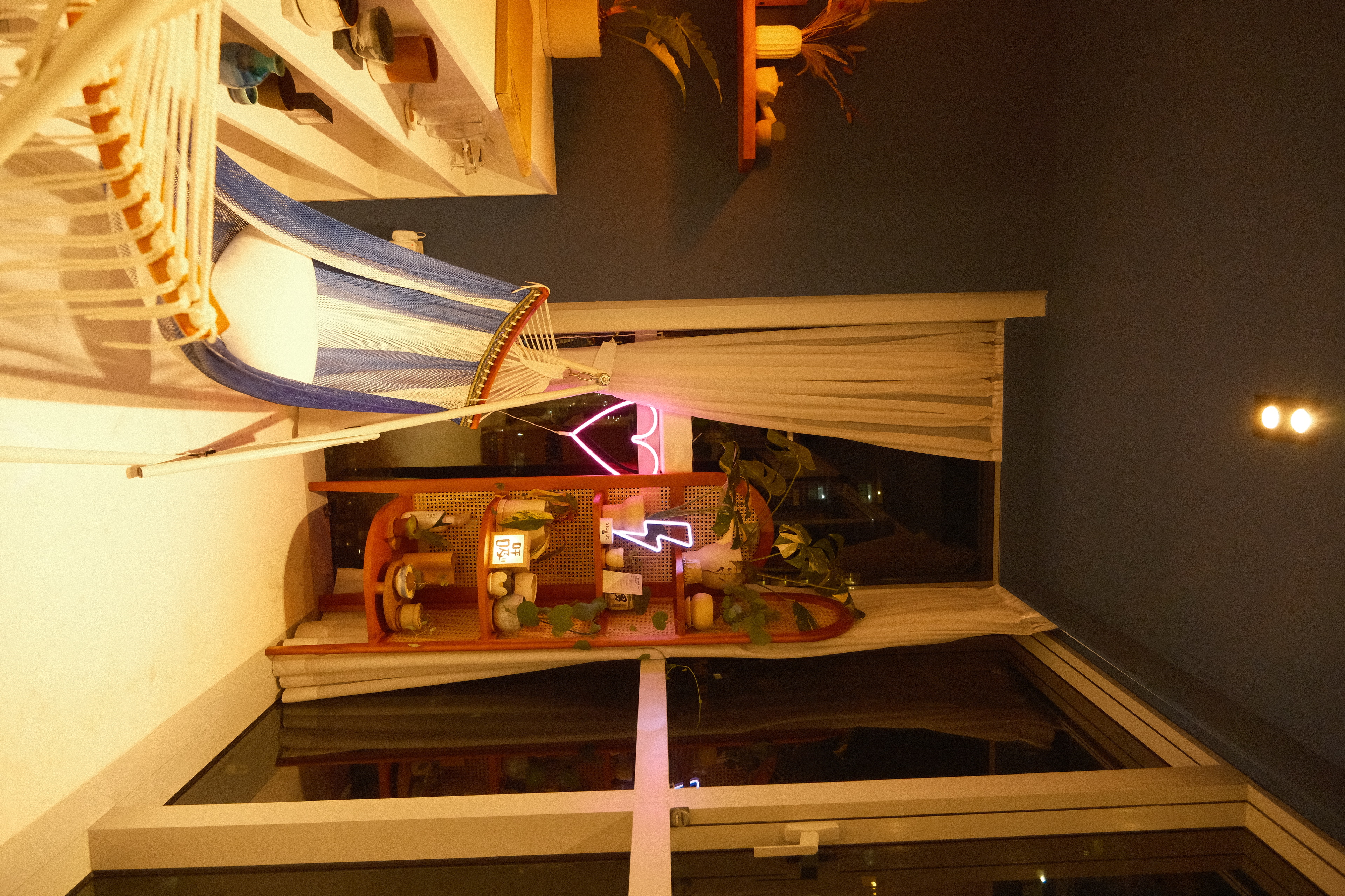 Come check out a CALMING OASIS that will melt away all your worries - Nautical-themed bedroom, cozy hammock, white and blue