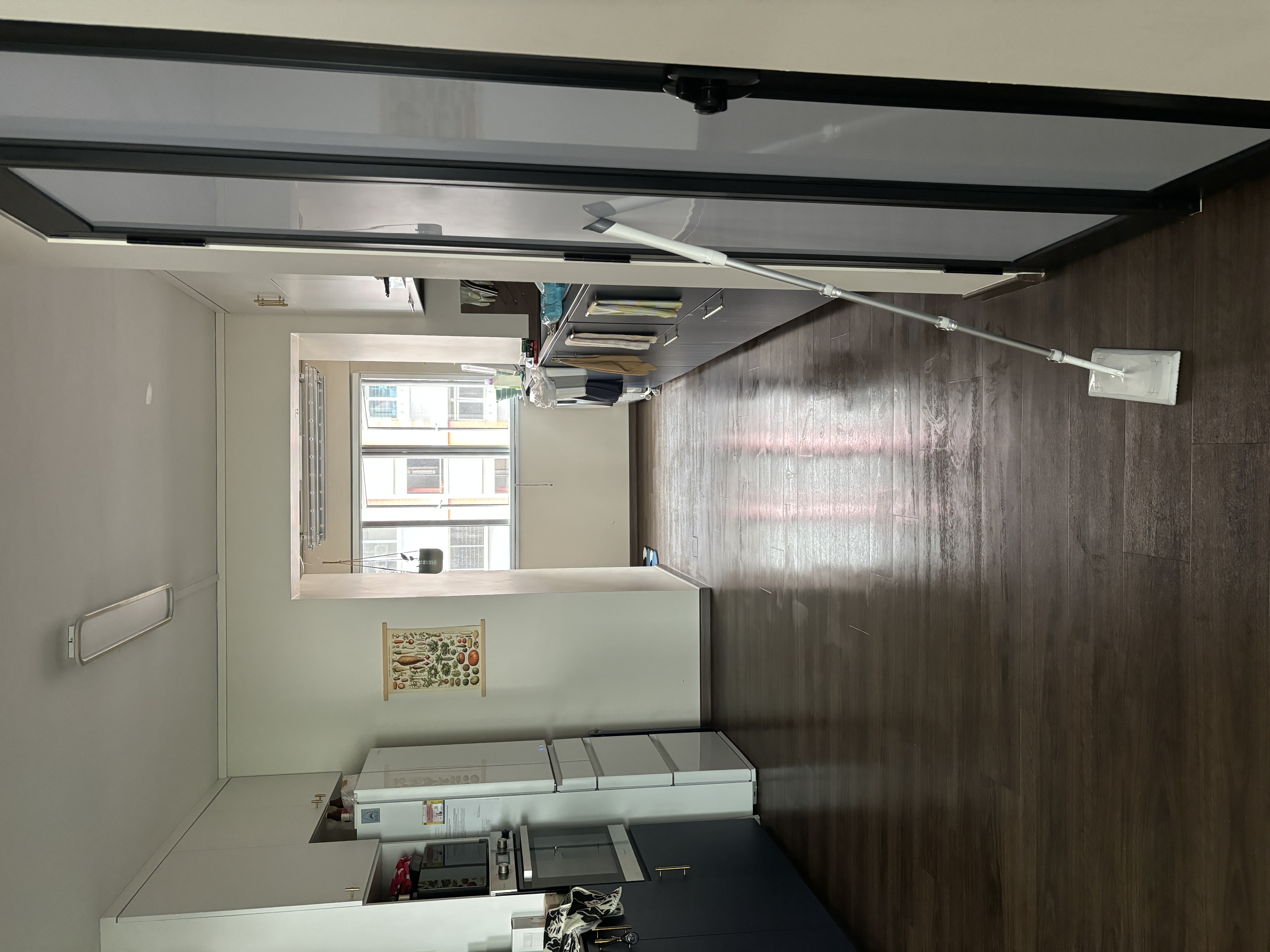 Two home finishing choices we made for easier maintenance - modern kitchen, open space, minimalist design, sleek appliances