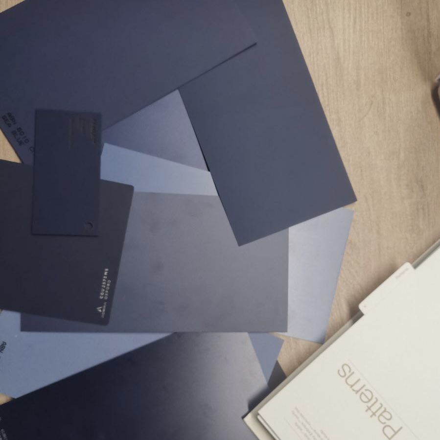 Why we will definitely get an ID for renovation!  - Modern design elements on textured paper, Minimalist color palette with