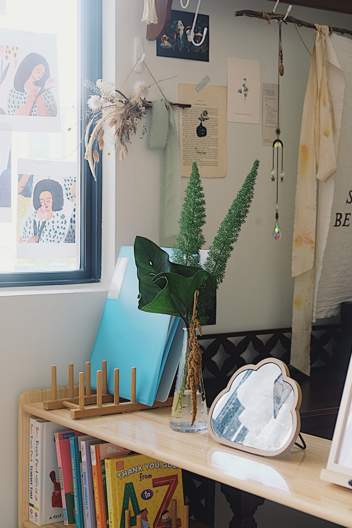 He promised her a Forest: Bits of green in every corner of our home - window sill, natural light, indoor plants, wooden