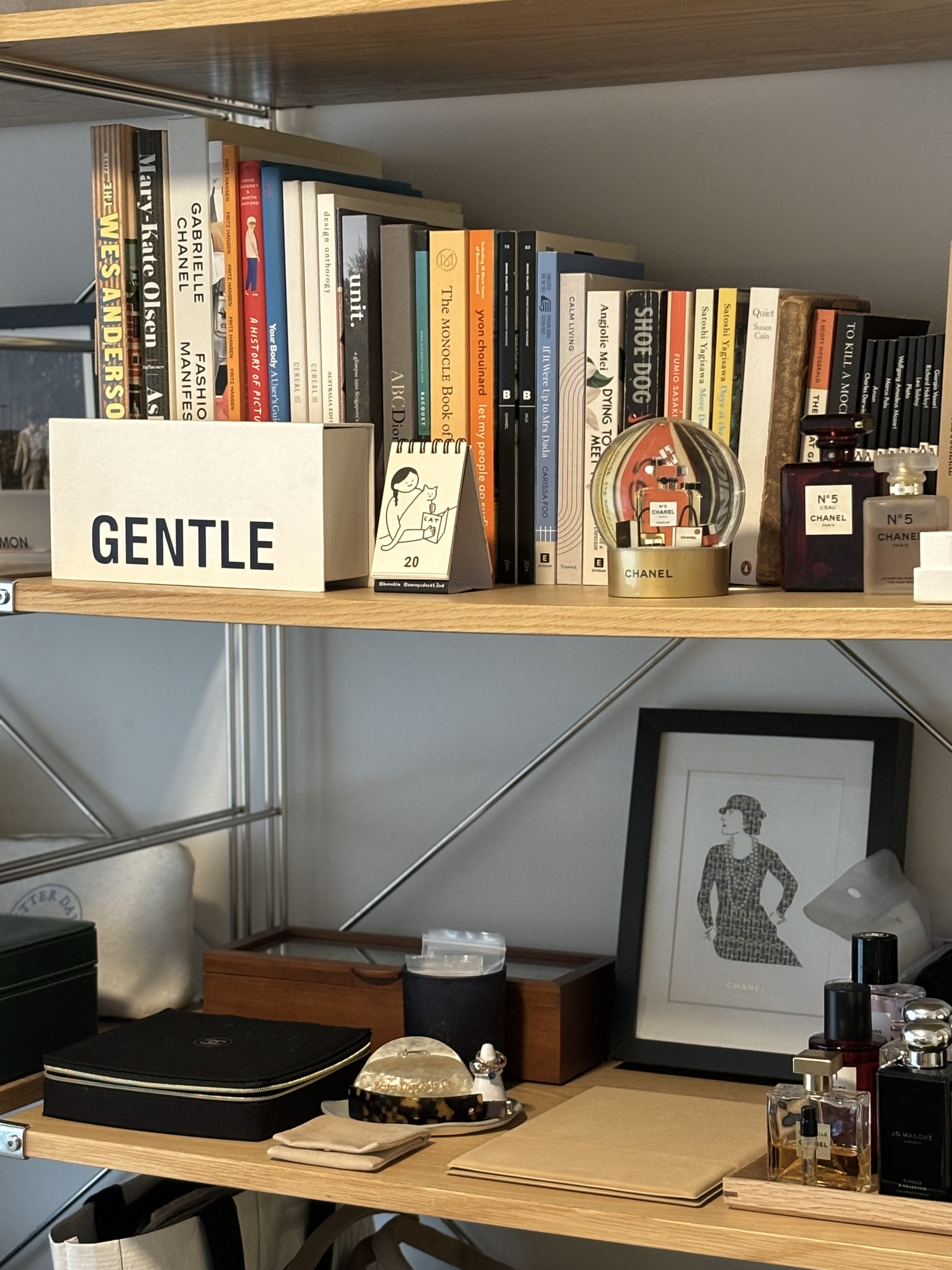 A Simple Mid-Century Modern 4-Rm BTO under $60k - Gentle, bookshelf, neatly organized, books, design, typography