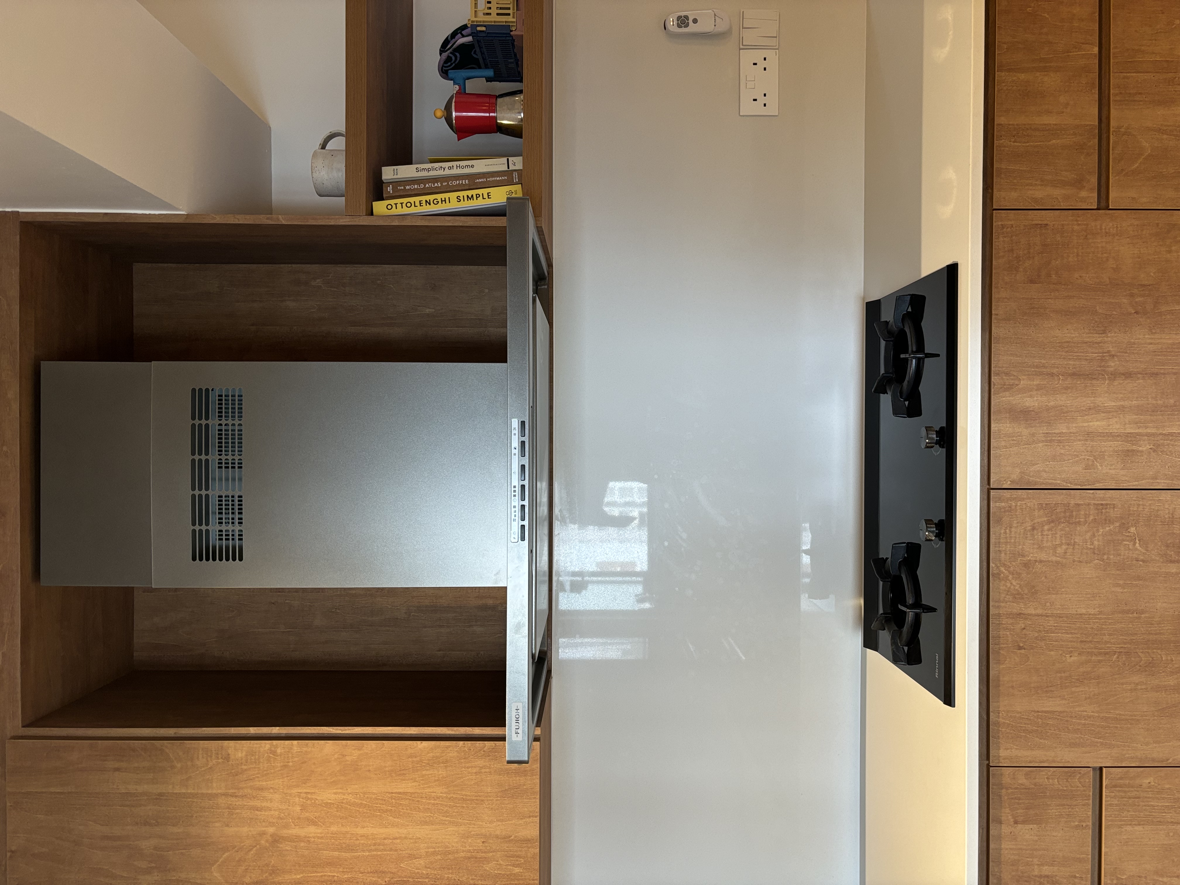 A Simple Mid-Century Modern 4-Rm BTO under $60k - Wooden kitchen cabinets, modern design, minimalist decor, sleek appliances