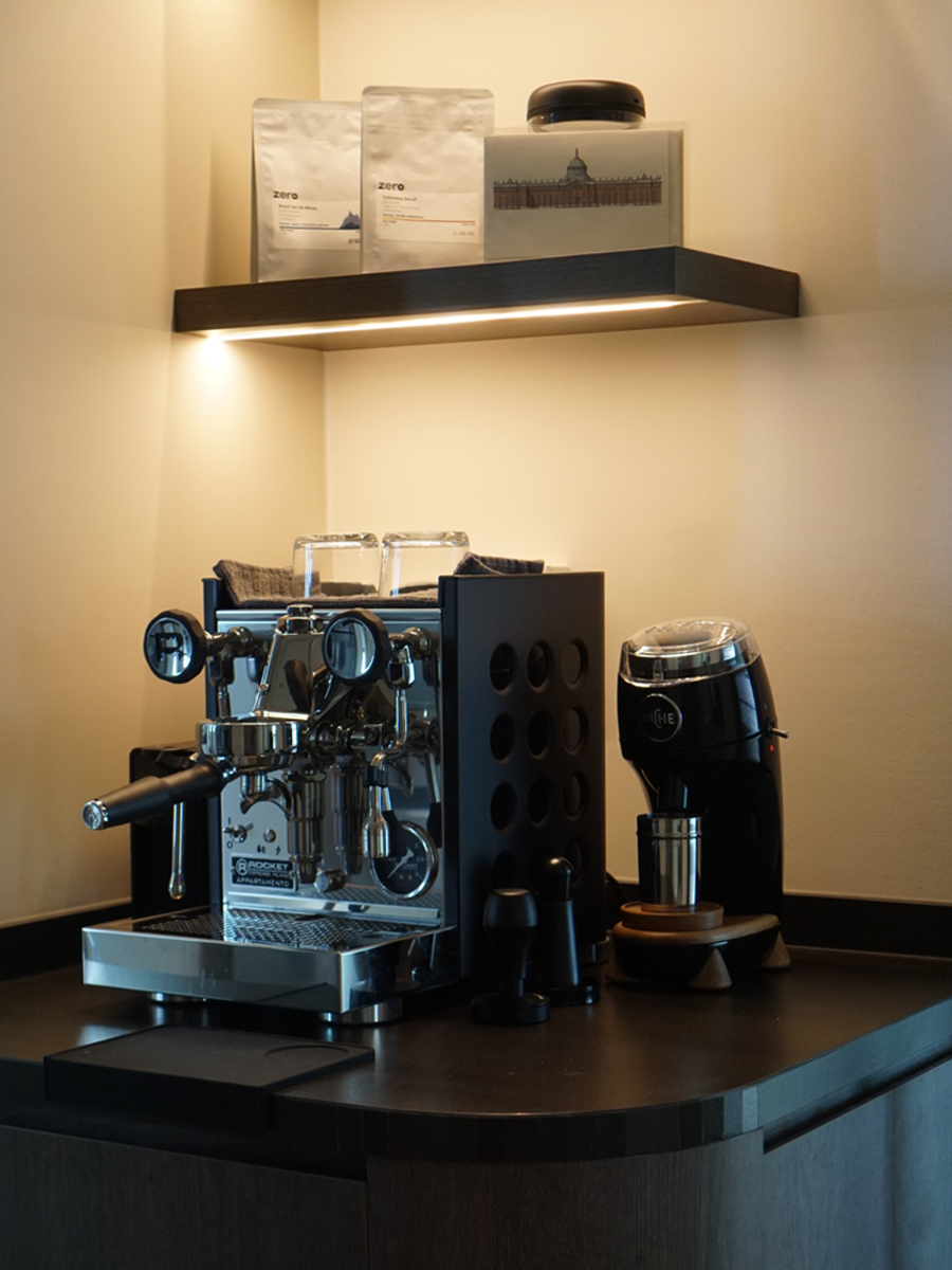 An Architectural Designer's Home Experiment: 5 Room BTO in the East - Modern coffee machine, sleek design, professional