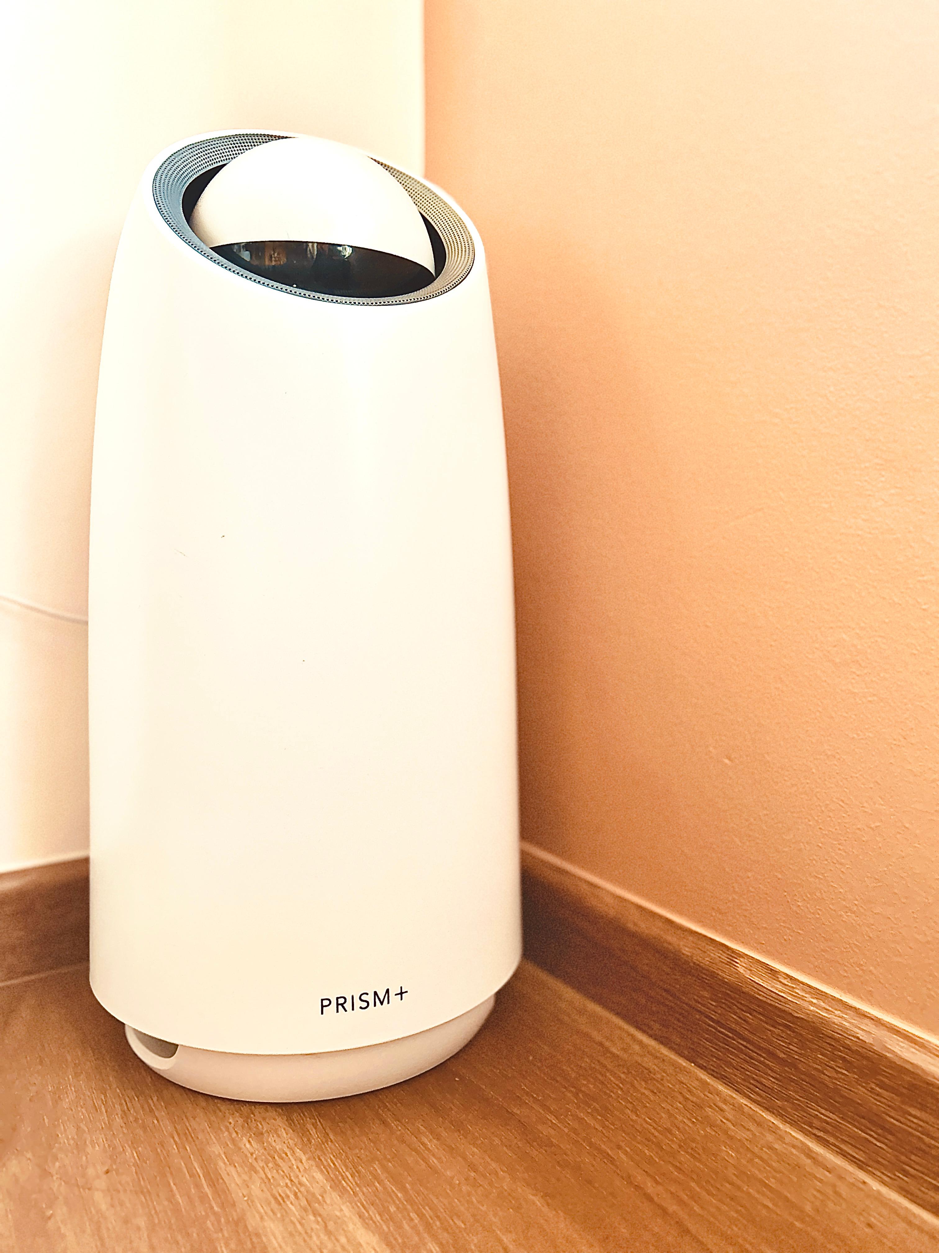 Inside our $26k Boho-Mediterranean 4-Rm BTO in shades of Terracotta - White, cylindrical, modern, sleek design, LED display