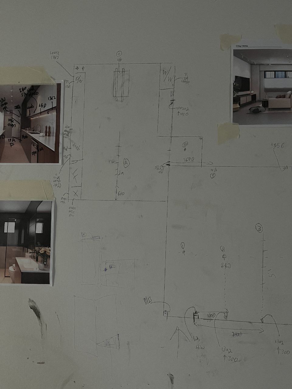 Kitchen: build our dream kitchen with us from scratch (literally) - Architectural design sketches with detailed floor plans