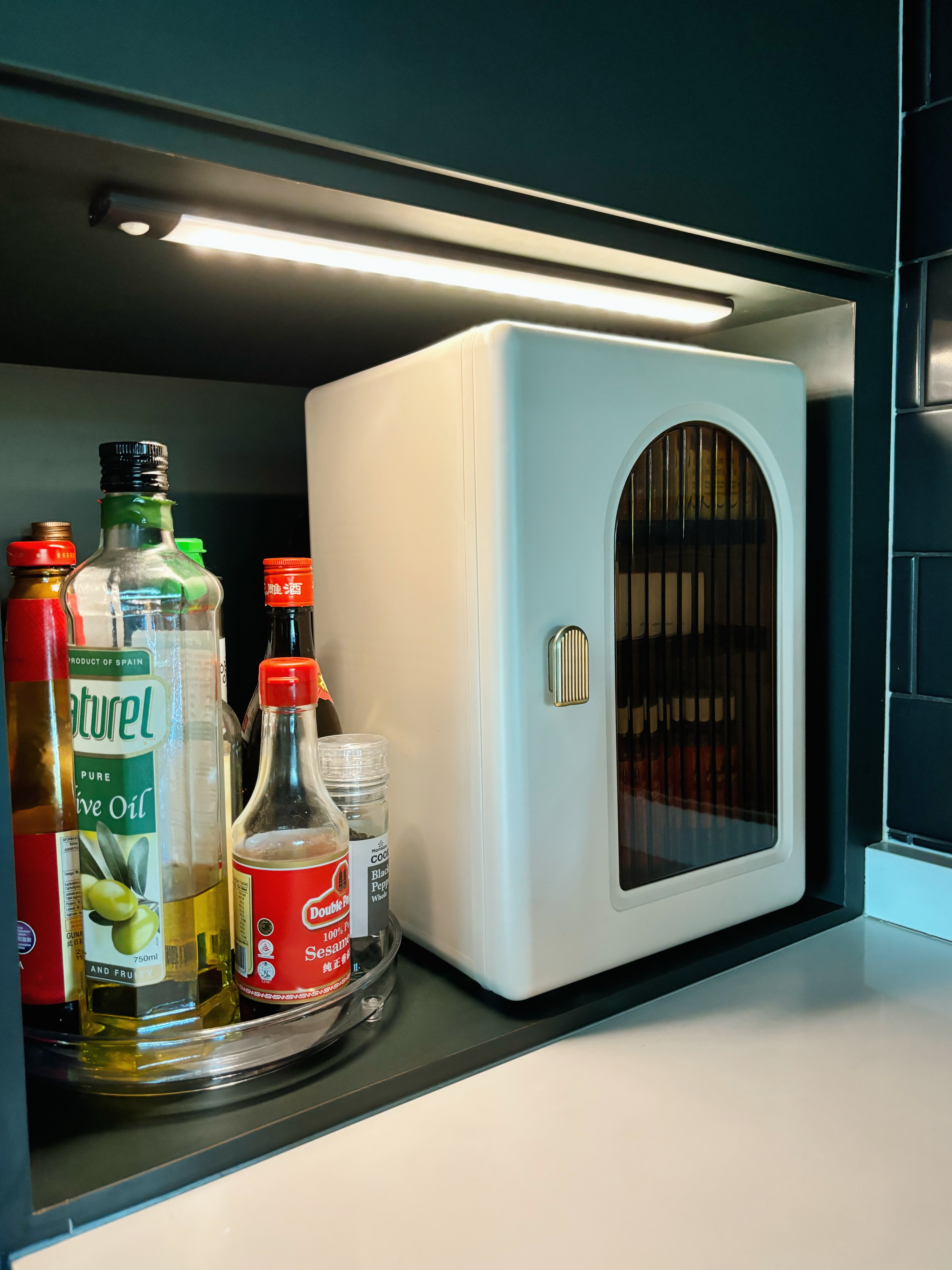 Basic Kitchen Organisation: Little Changes, Big Difference - vibrant kitchen counter, modern appliances, white microwave