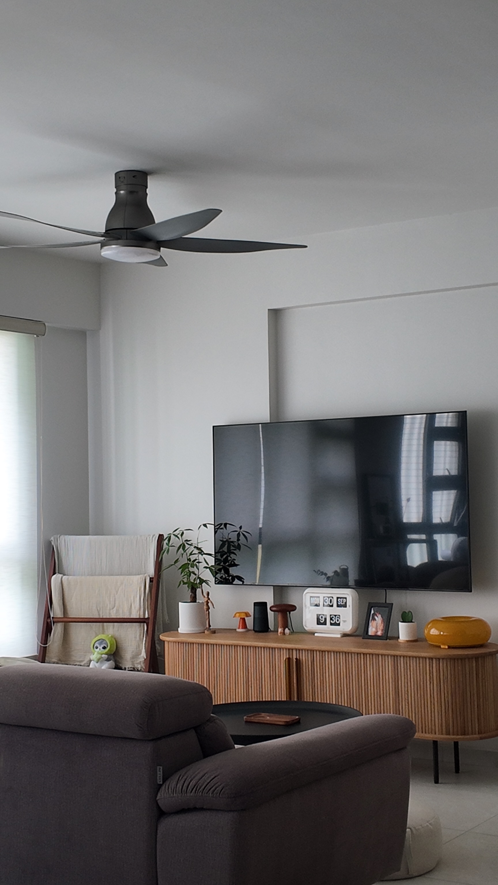 Cat-Friendly & Eclectic: Creating Comfort & Connection in Our 5rm BTO - modern living room, minimalist decor, cozy seating
