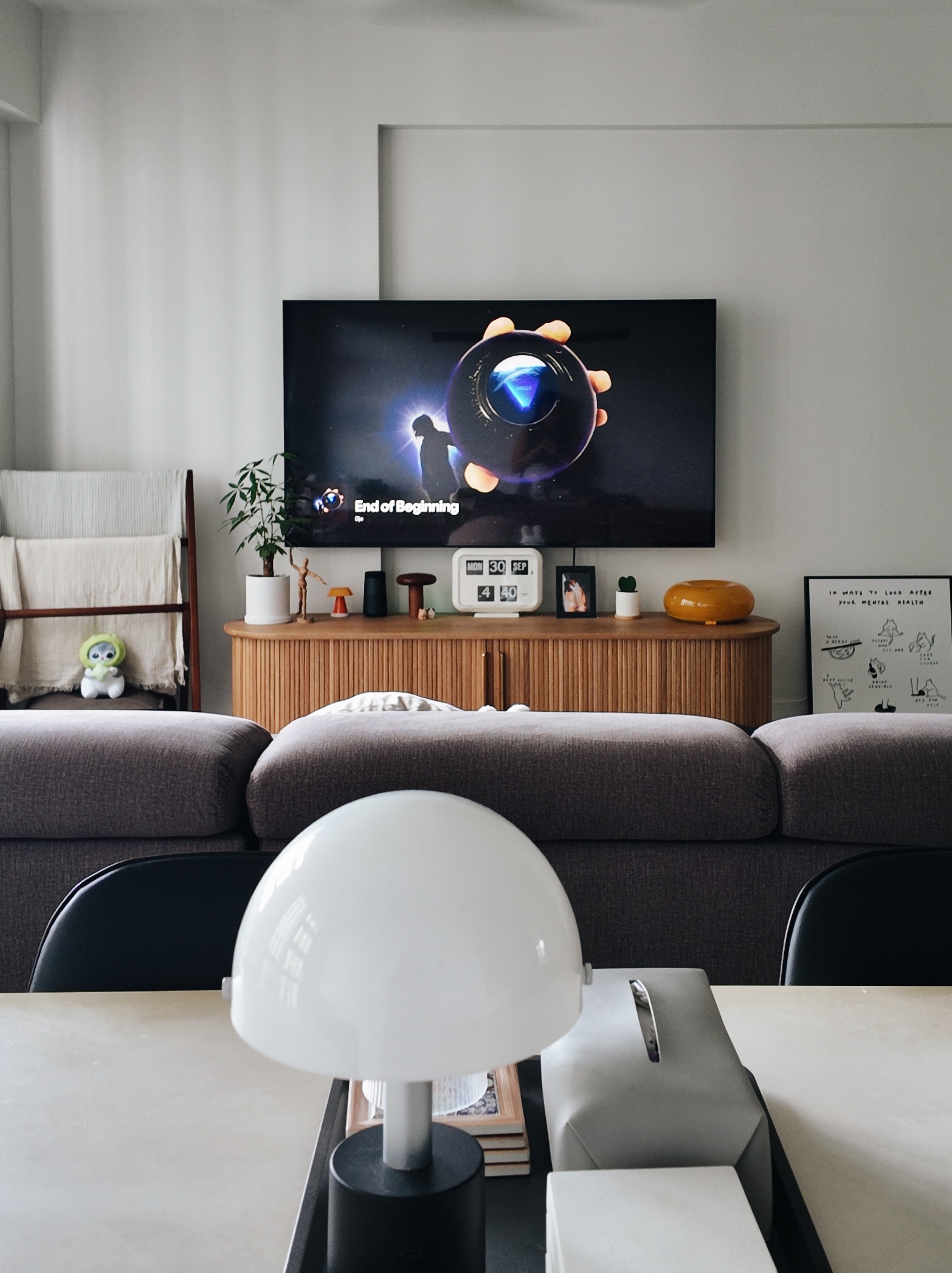 Cat-Friendly & Eclectic: Creating Comfort & Connection in Our 5rm BTO - Modern living room, minimalist decor, cozy seating