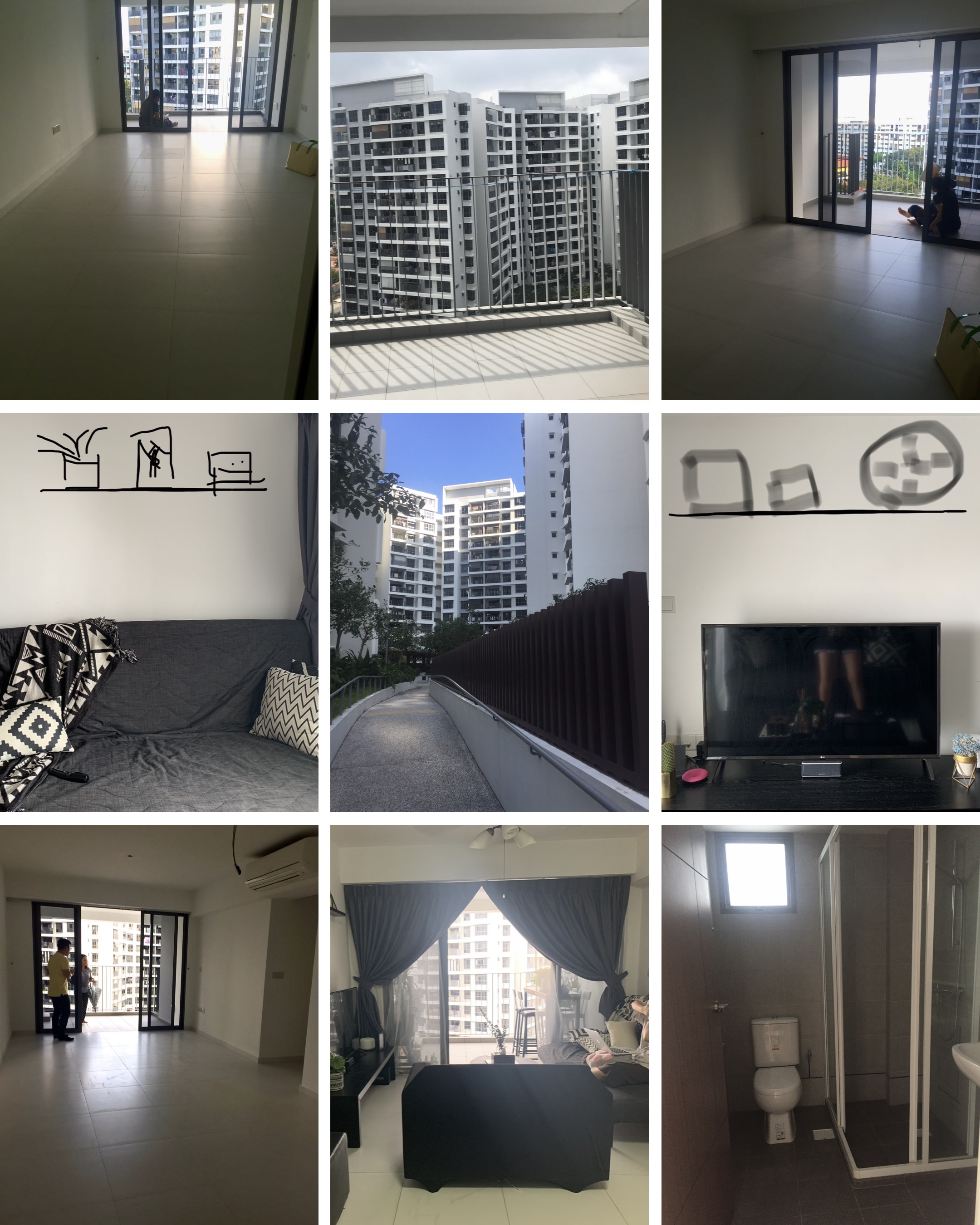 Before & After: Our Living Room During Different Eras Of Our Lives - Modern apartment interior, spacious living room, large