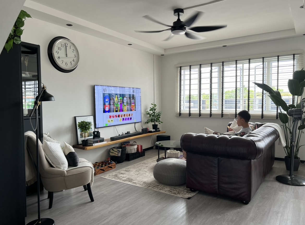 The heart of the home, where conversations flow and memories made. - Modern living room, cozy seating area, large TV