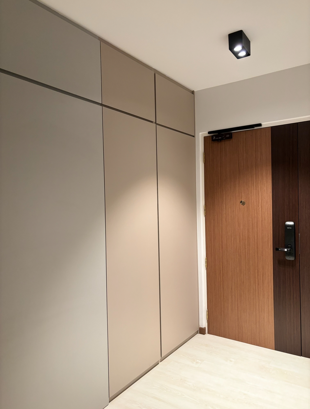 Before and After: All about the Details! - Modern cabinetry, minimalist design, neutral tones, built-in shelving, sleek