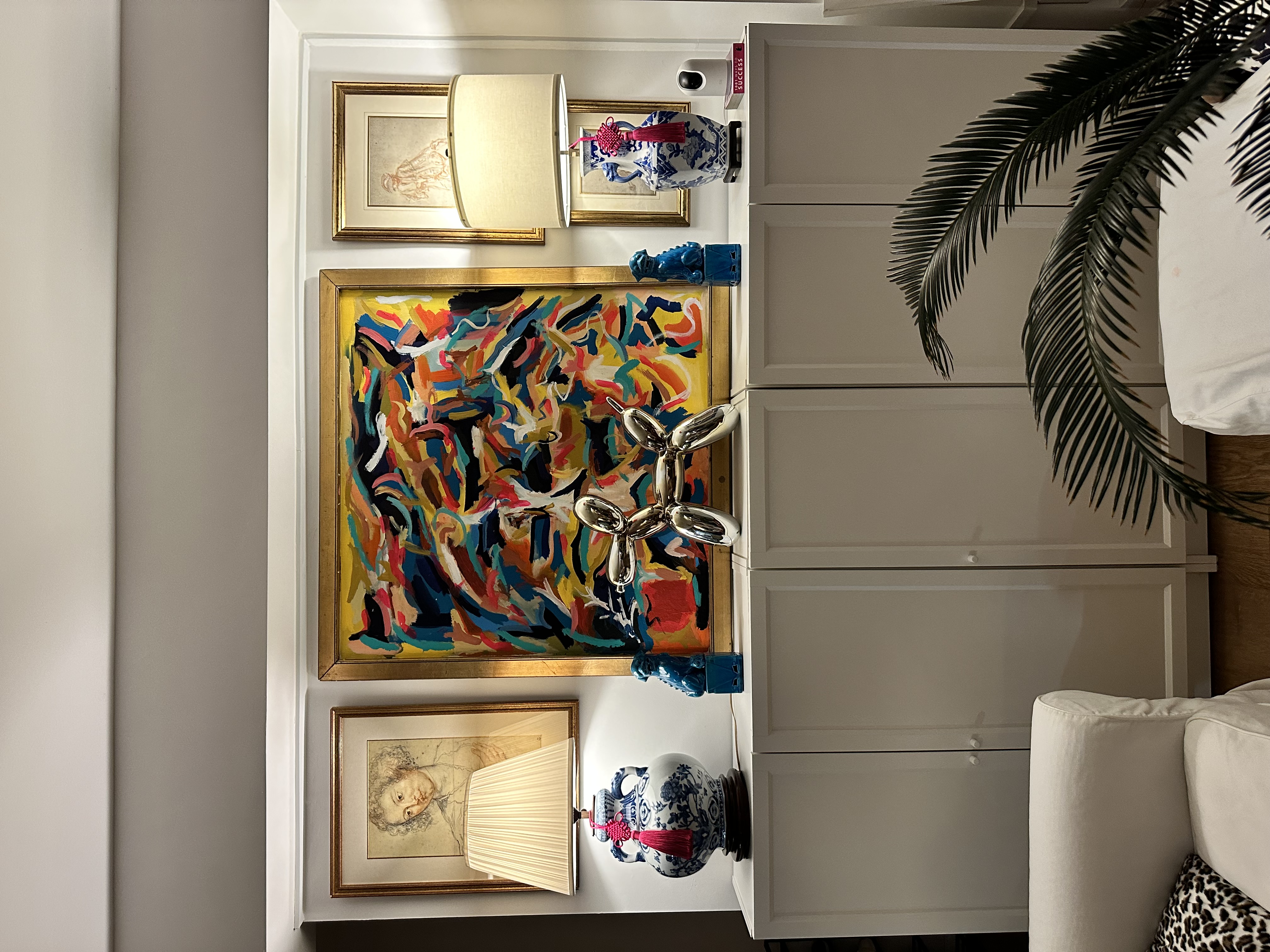 From Drab to Fab: Our Living Room Transformation  - vibrant abstract painting, colorful artwork, modern art, abstract art