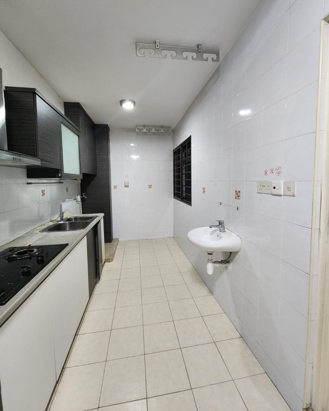 Kitchen Transformation: From ‘Before’ to Our Dream ‘After’ - Kitchen with modern appliances, white tiled walls, black