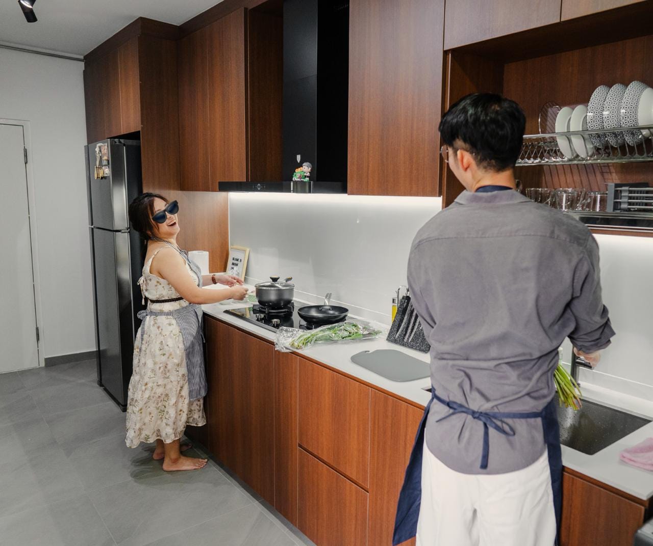 Kitchen Transformation: From ‘Before’ to Our Dream ‘After’ - Floral dress, sunglasses, cooking, kitchen, modern design