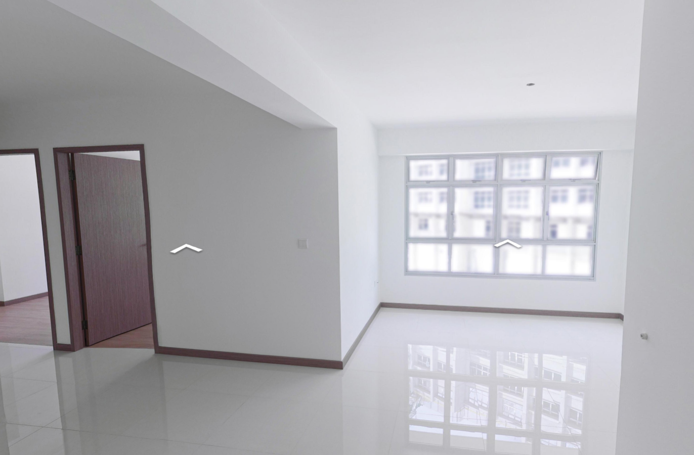 Cosy Living Room: Before & After! - Modern minimalist apartment, bright and spacious interior, large windows, white walls and