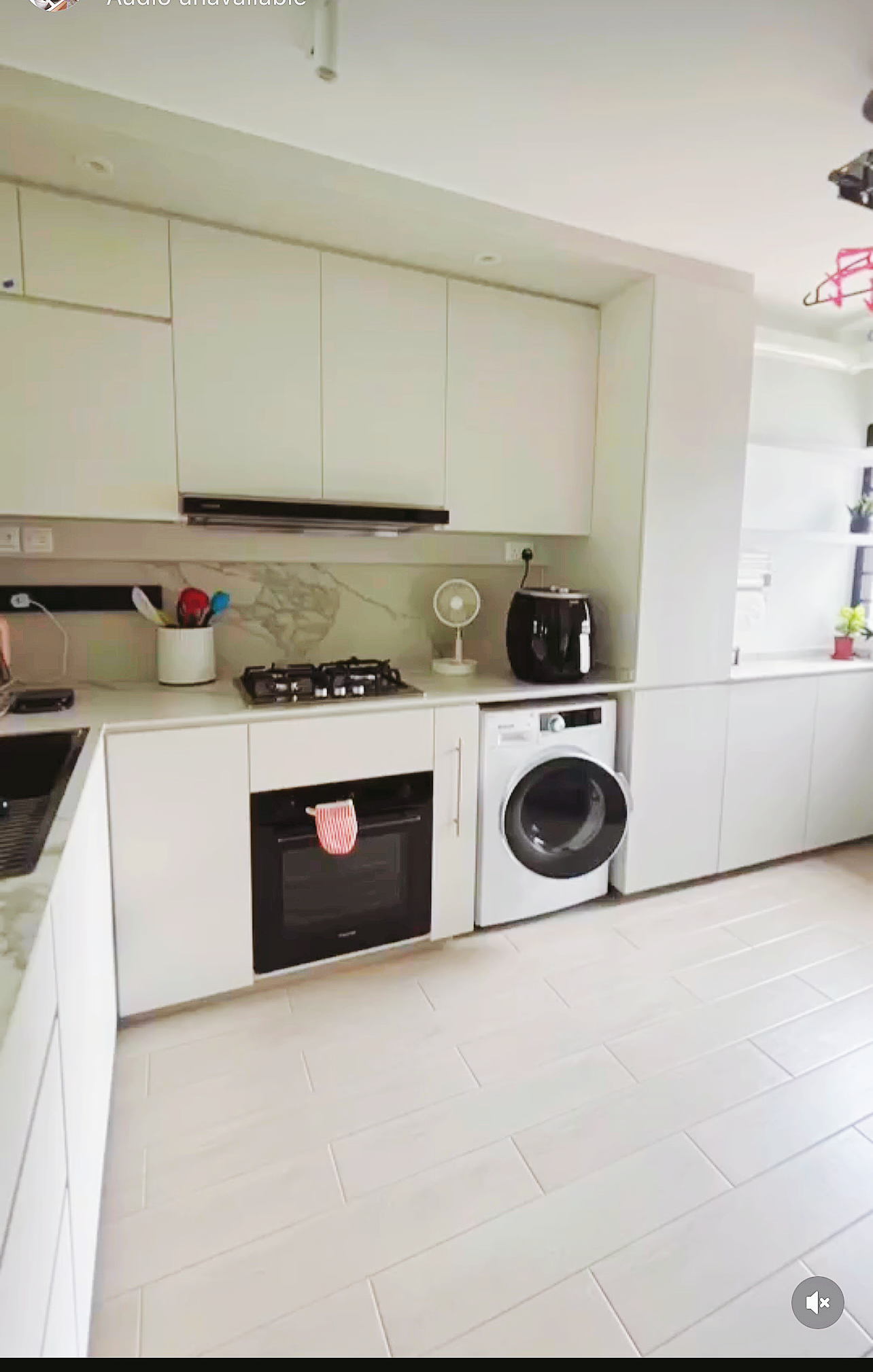 An all white kitchen separated  into wet and dry areas - Kitchen cabinetry, white cabinets, modern design, white countertops